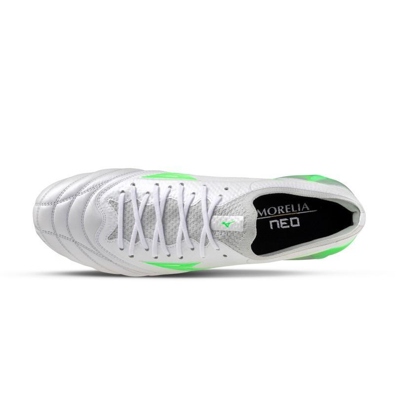 mizuno mizuno scarpe morelia neo beta elite md - white/neon green - foto 4