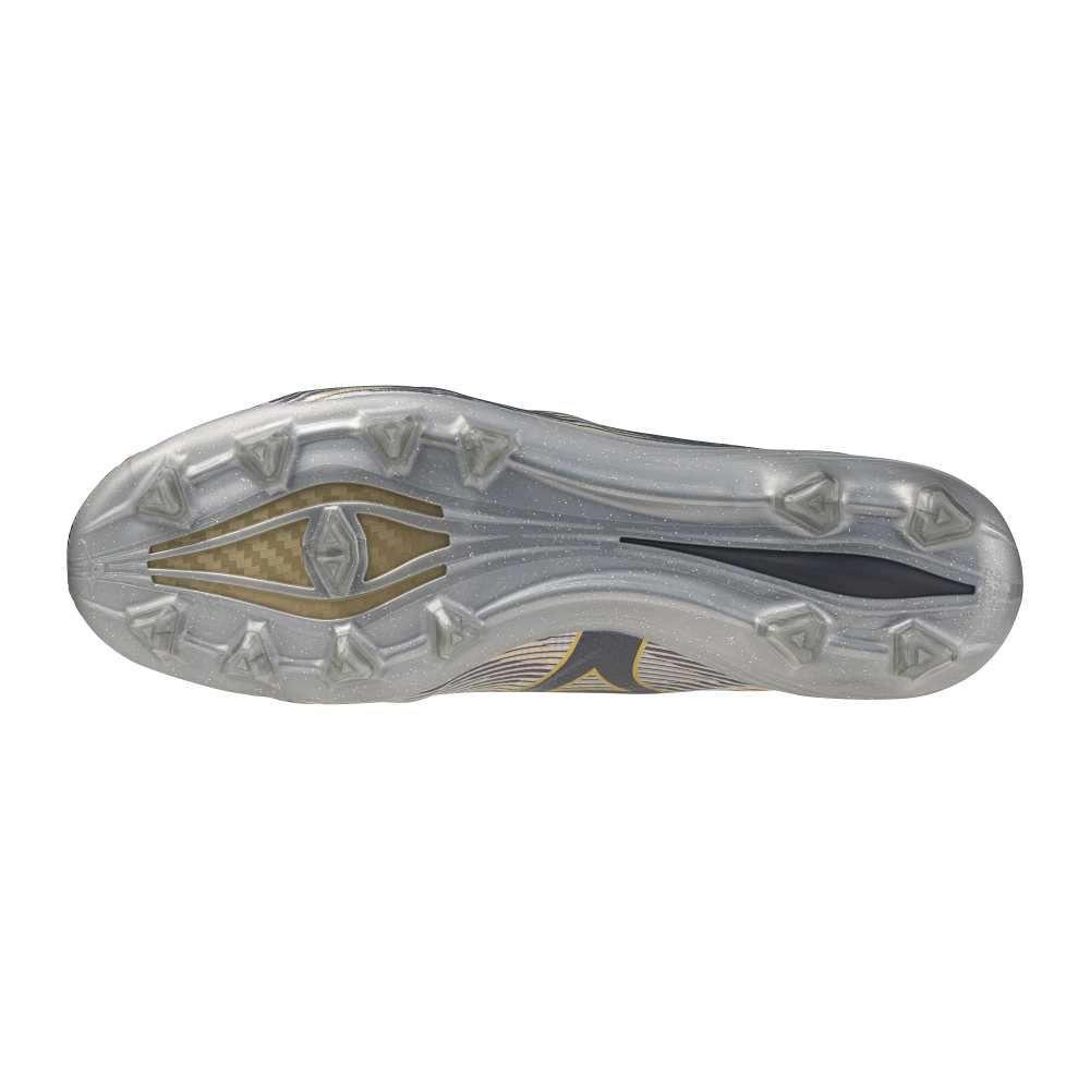 mizuno mizuno scarpe alpha ii elite md - galaxy silver/gold - foto 4