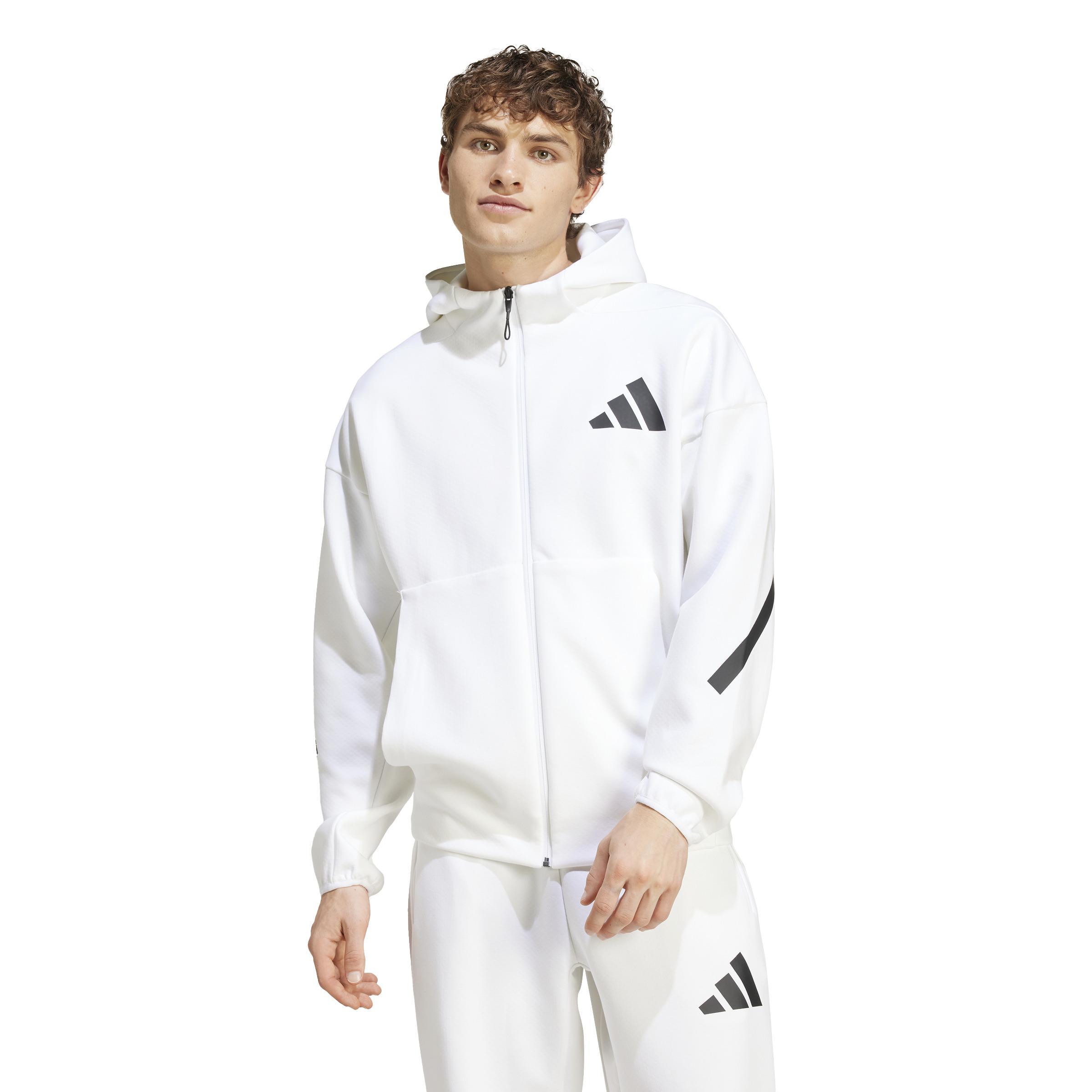 ADIDAS FELPA  Z.N.E. HOODIE FZ M  UOMO BIANCO JF2443