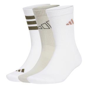 Calze crew socks 3pp pack  bianco beige unisex