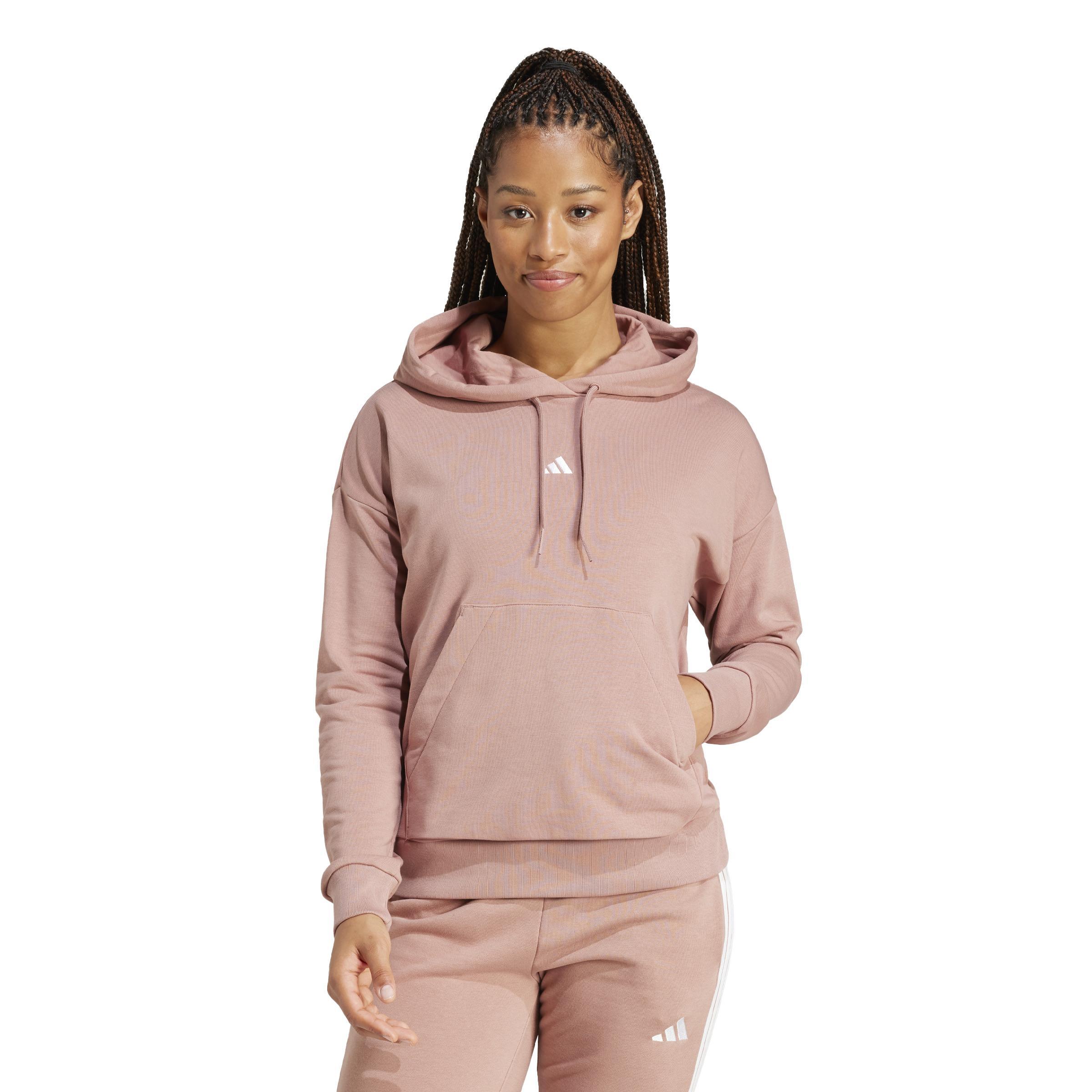 ADIDAS FELPA HOODED SWEAT DONNA ROSA ANTICO JD7995