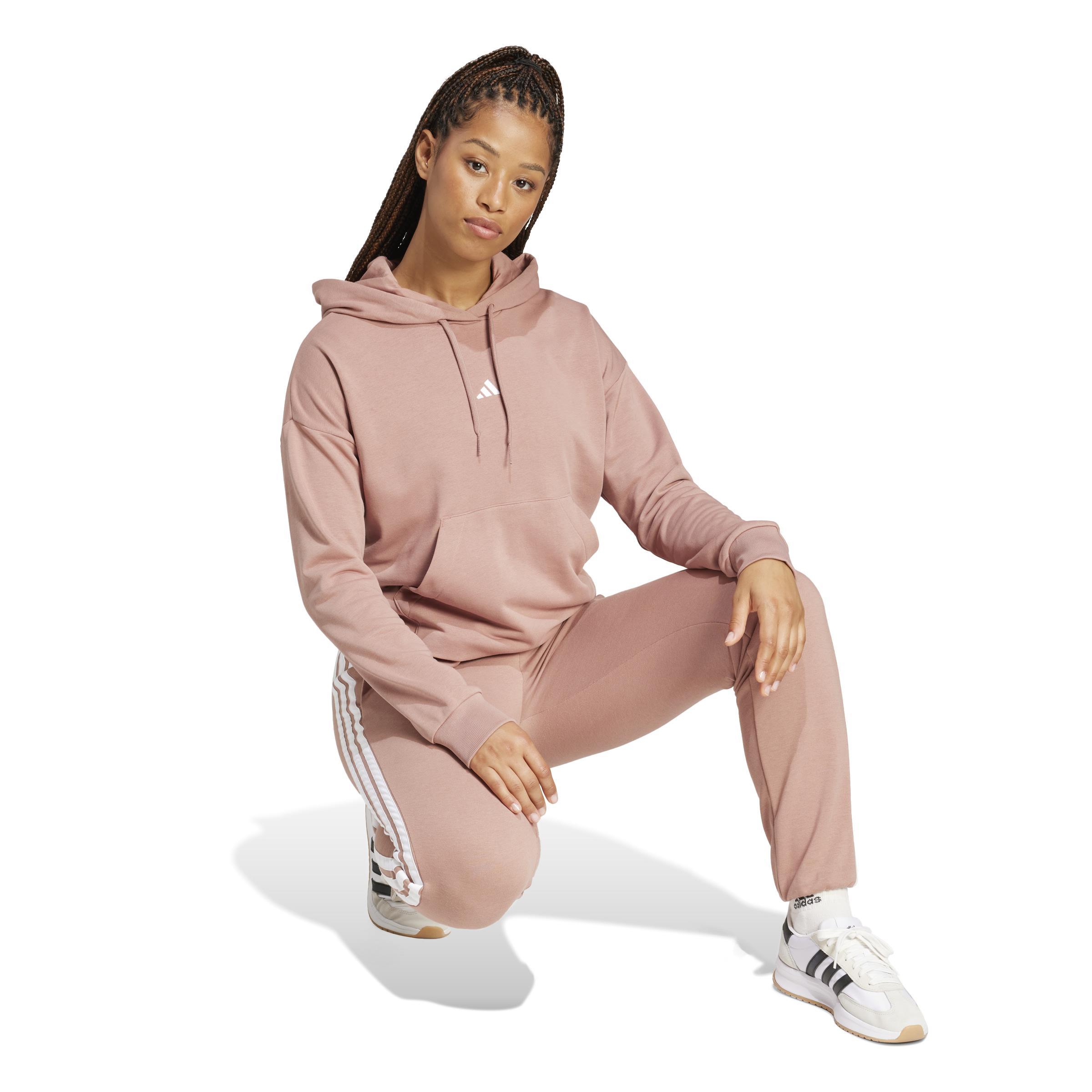 ADIDAS FELPA HOODED SWEAT DONNA ROSA ANTICO JD7995