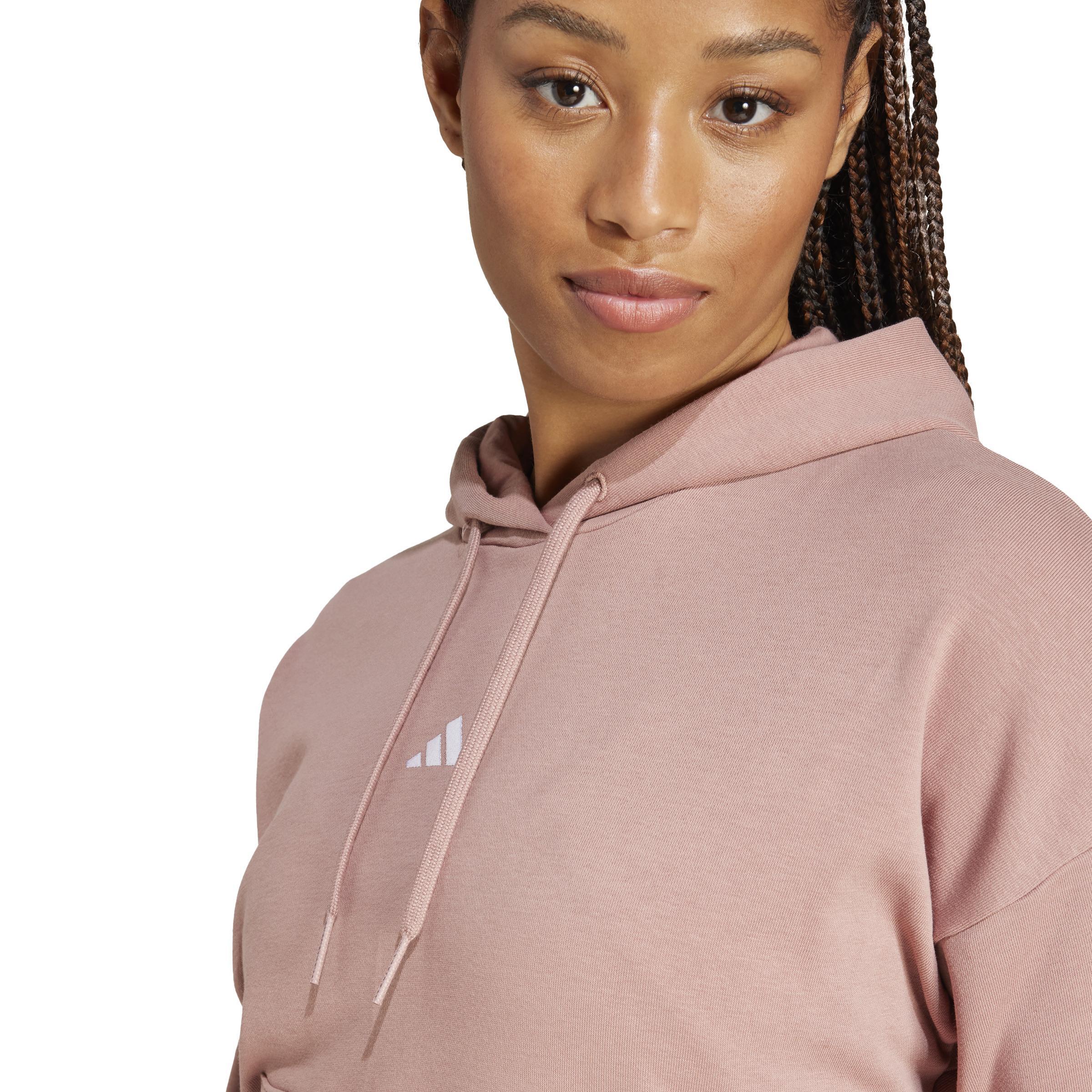 ADIDAS FELPA HOODED SWEAT DONNA ROSA ANTICO JD7995