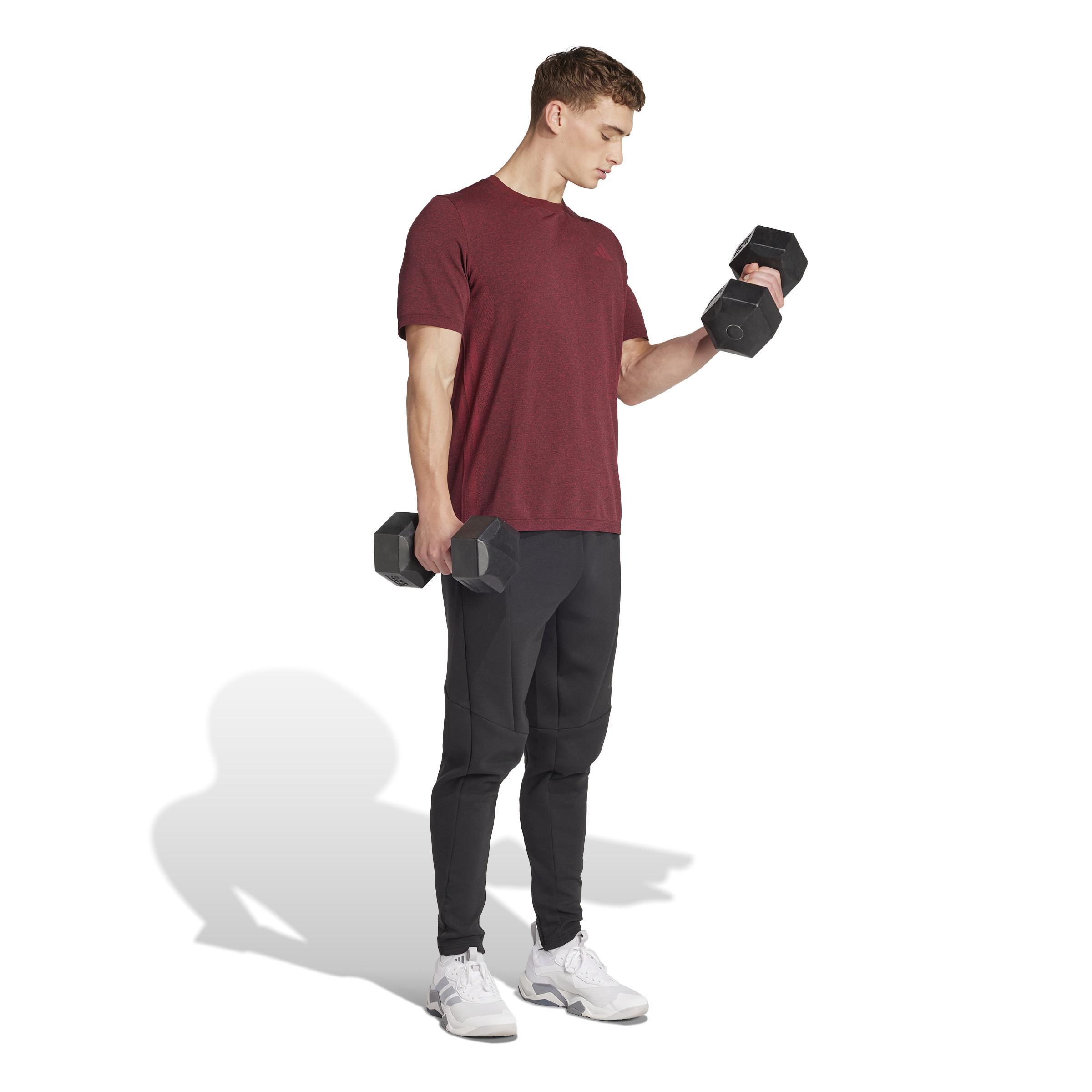 ADIDAS T-SHIRT WORKOUT ESSENTIALS T-SHIRTS UOMO ROSSO IS6928