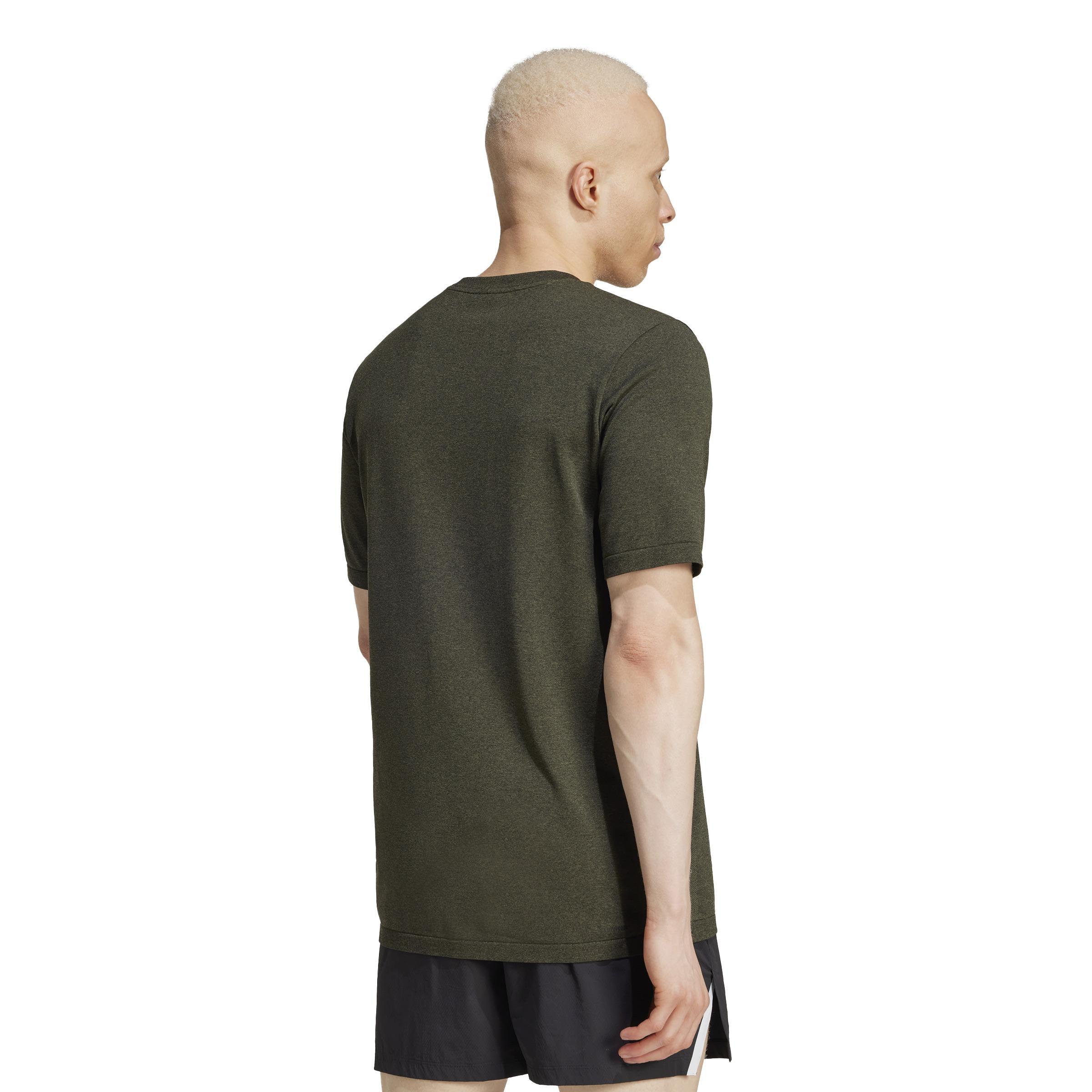 adidas adidas workout essentials t-shirts - olive strata/grey six - foto 3