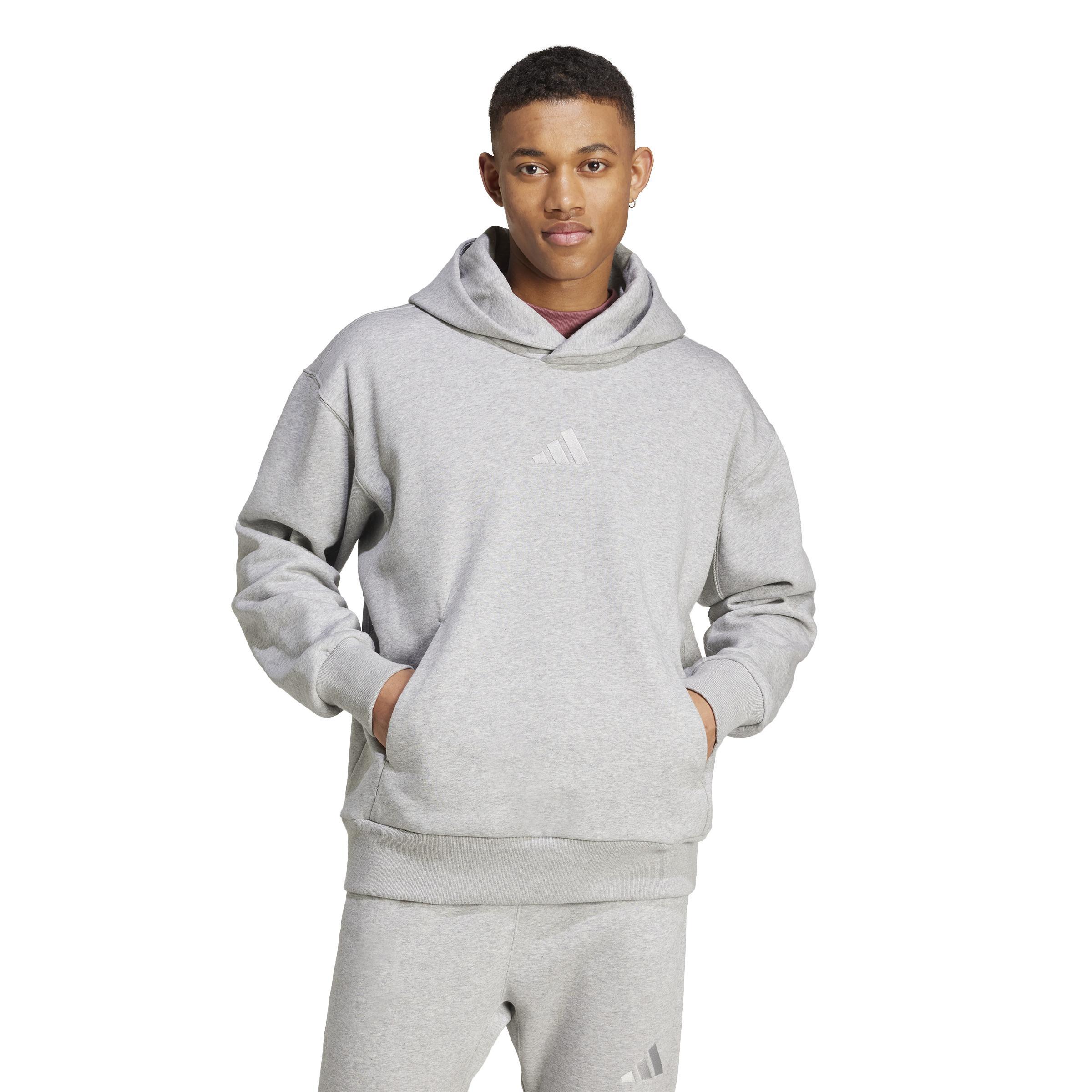 ADIDAS FELPA CON CAPPUCCIO ALL SZN SWEATSHIRTS GRIGIO UOMO IY4123