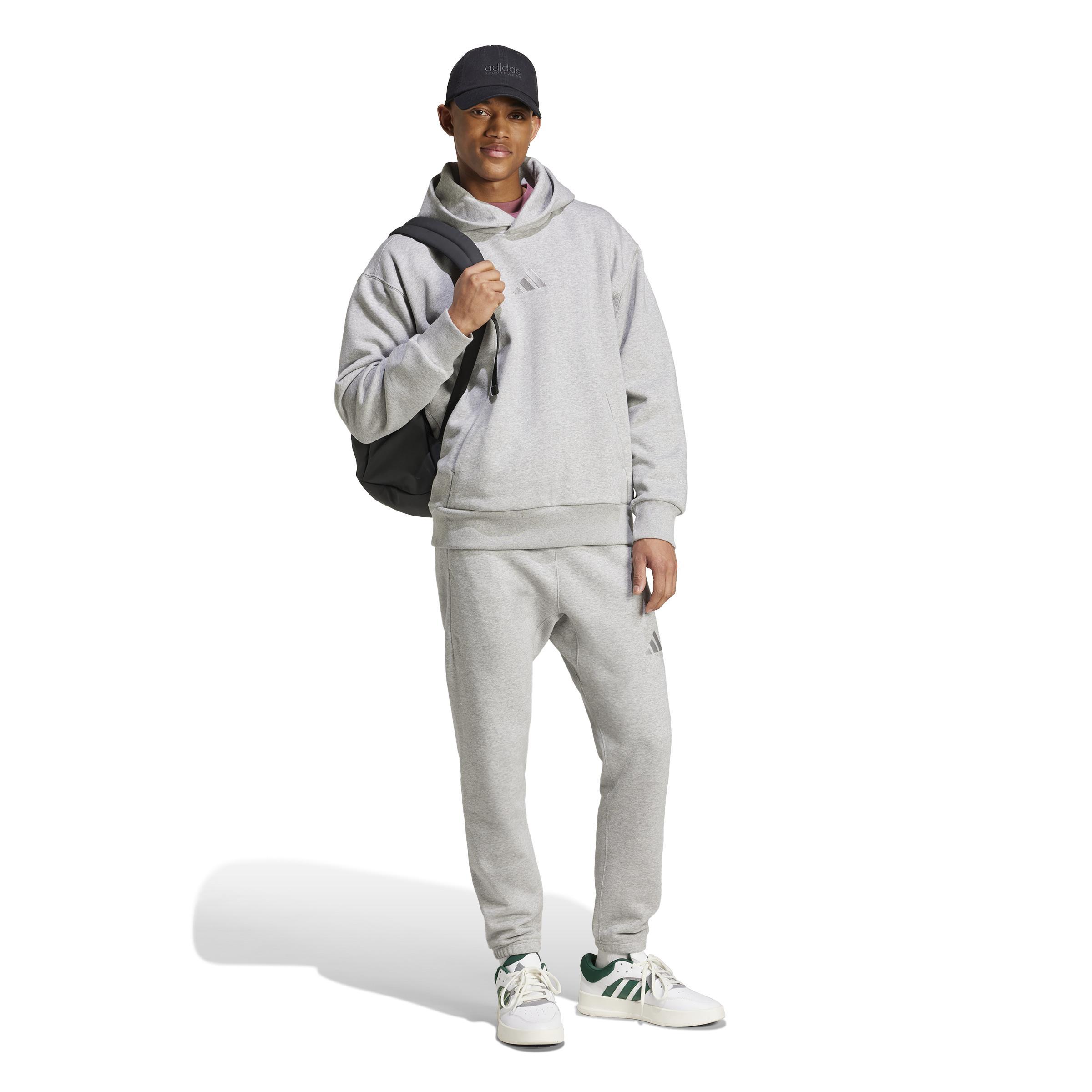 ADIDAS FELPA CON CAPPUCCIO ALL SZN SWEATSHIRTS GRIGIO UOMO IY4123