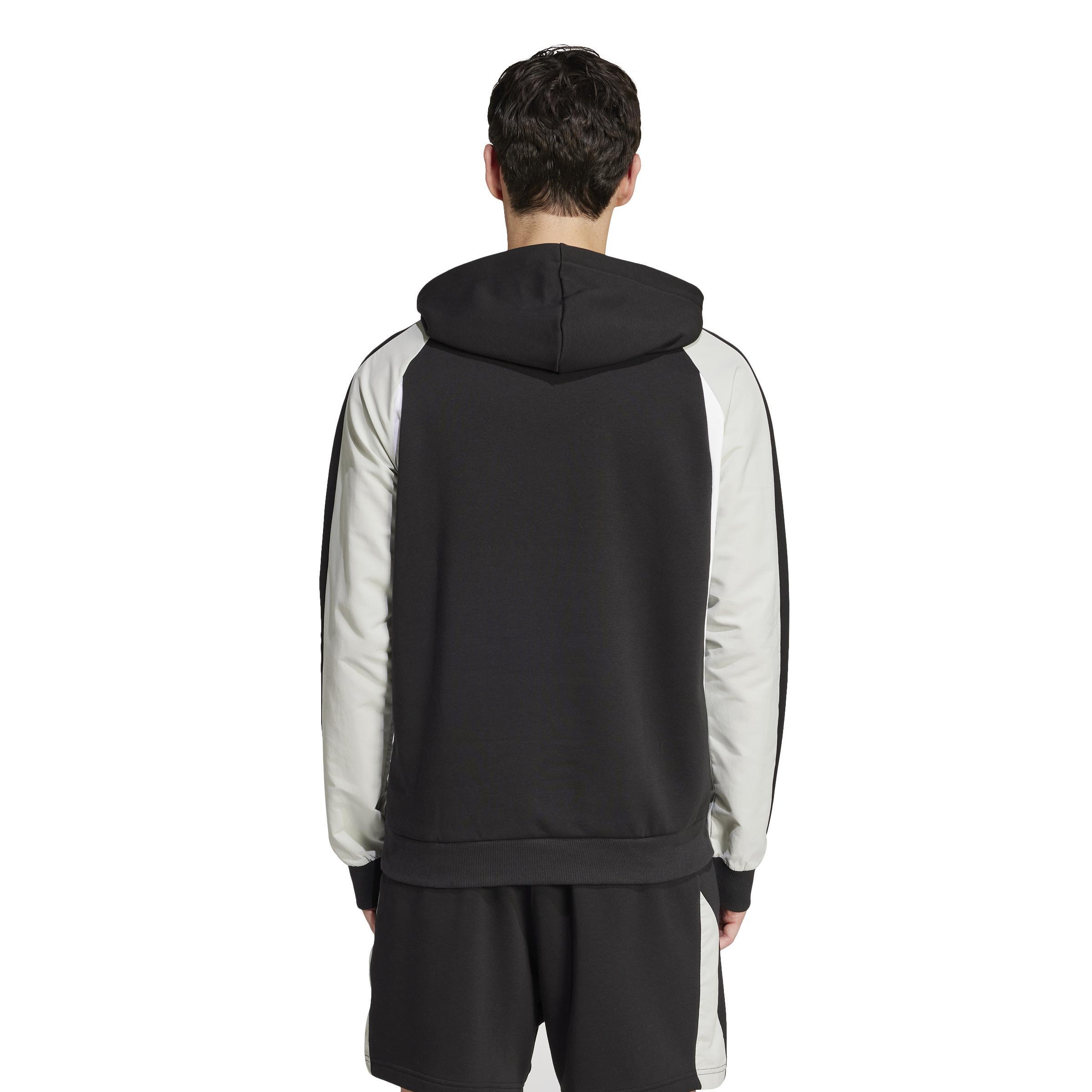 ADIDAS FELPA CAPPUCCIO SEASONALS SWEATSHIRTS UOMO NERO 