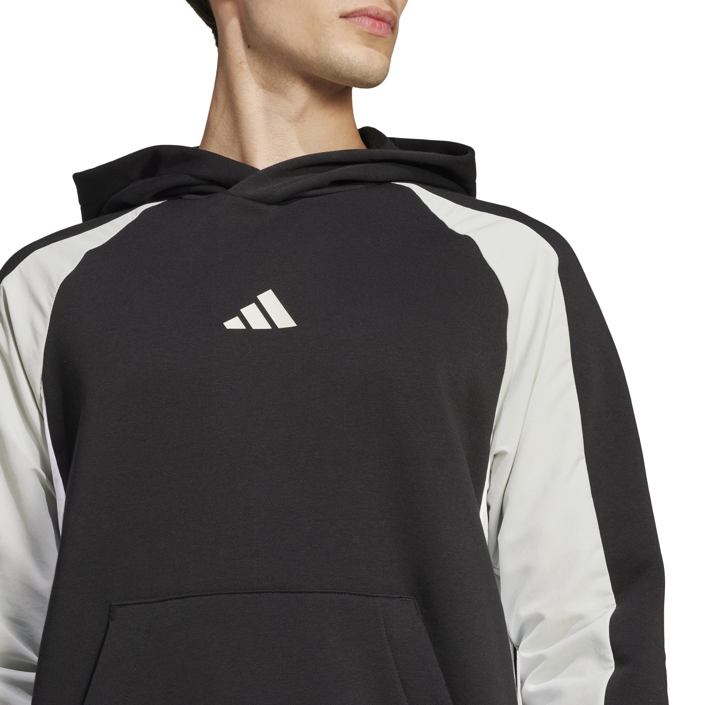 ADIDAS FELPA CAPPUCCIO SEASONALS SWEATSHIRTS UOMO NERO 