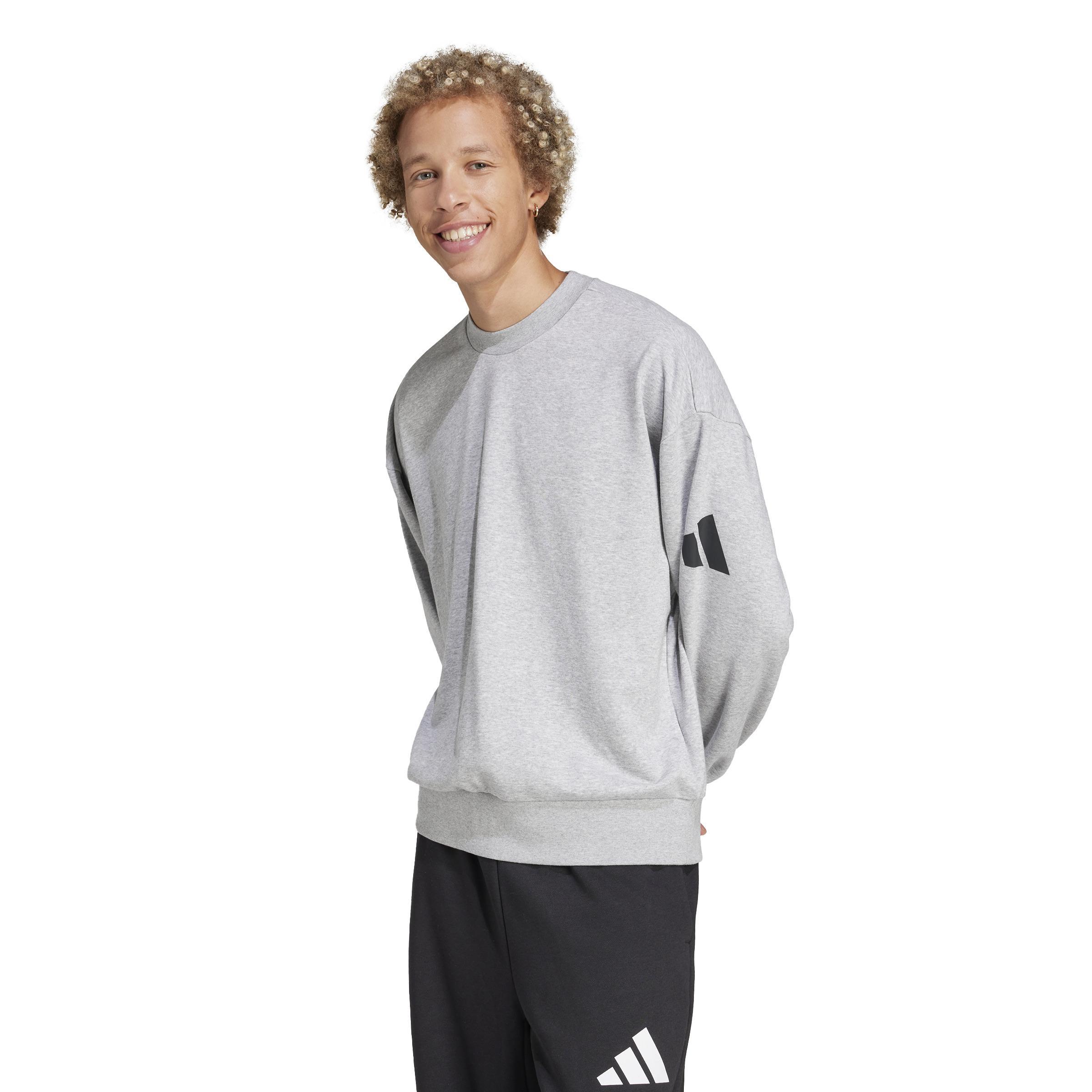 adidas adidas essentials sweatshirts - medium grey heather/black - foto 2