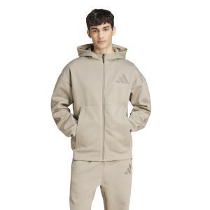 Felpa hd track top m z.n.e. fz  uomo beige