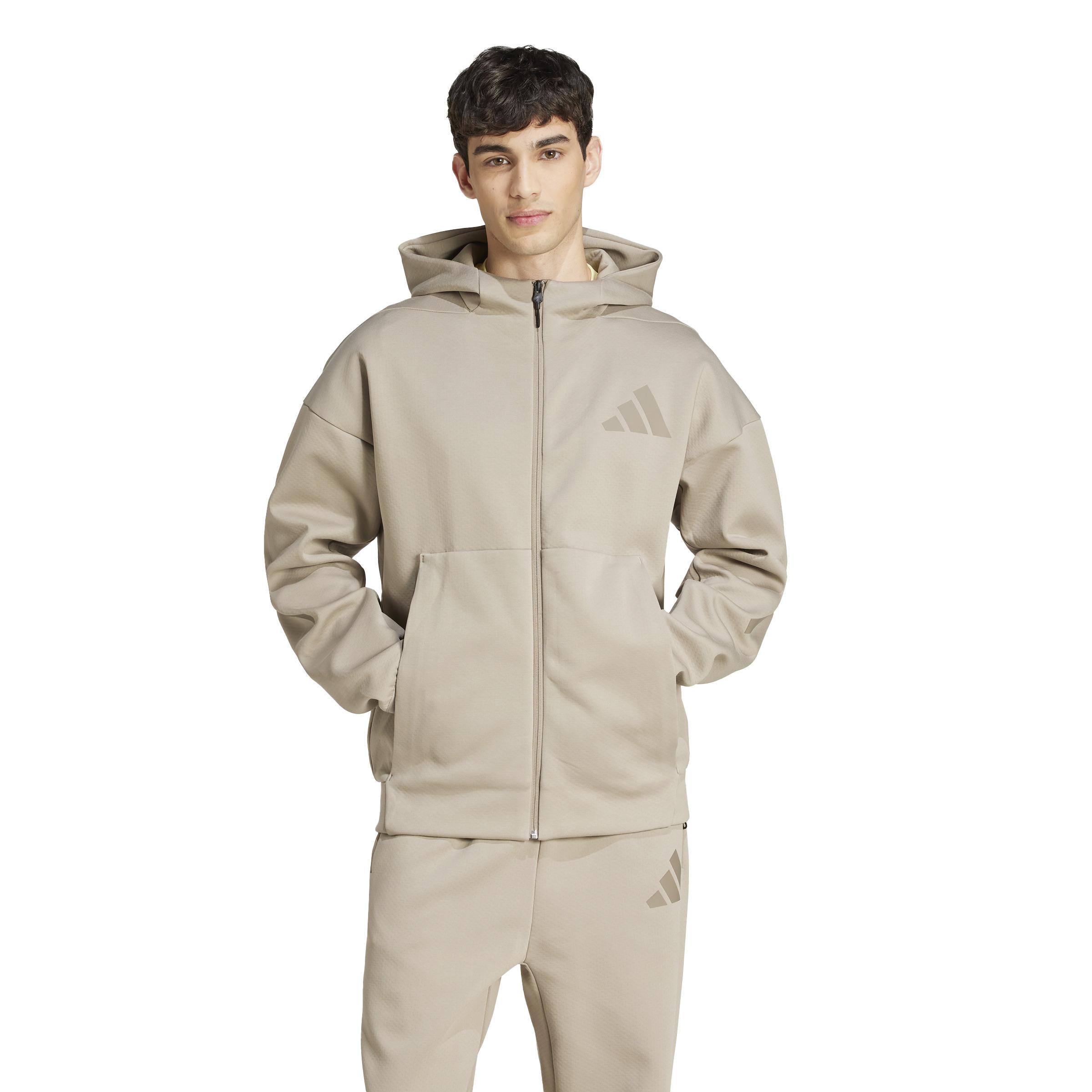 ADIDAS FELPA HD TRACK TOP M Z.N.E. FZ  UOMO BEIGE JC5495