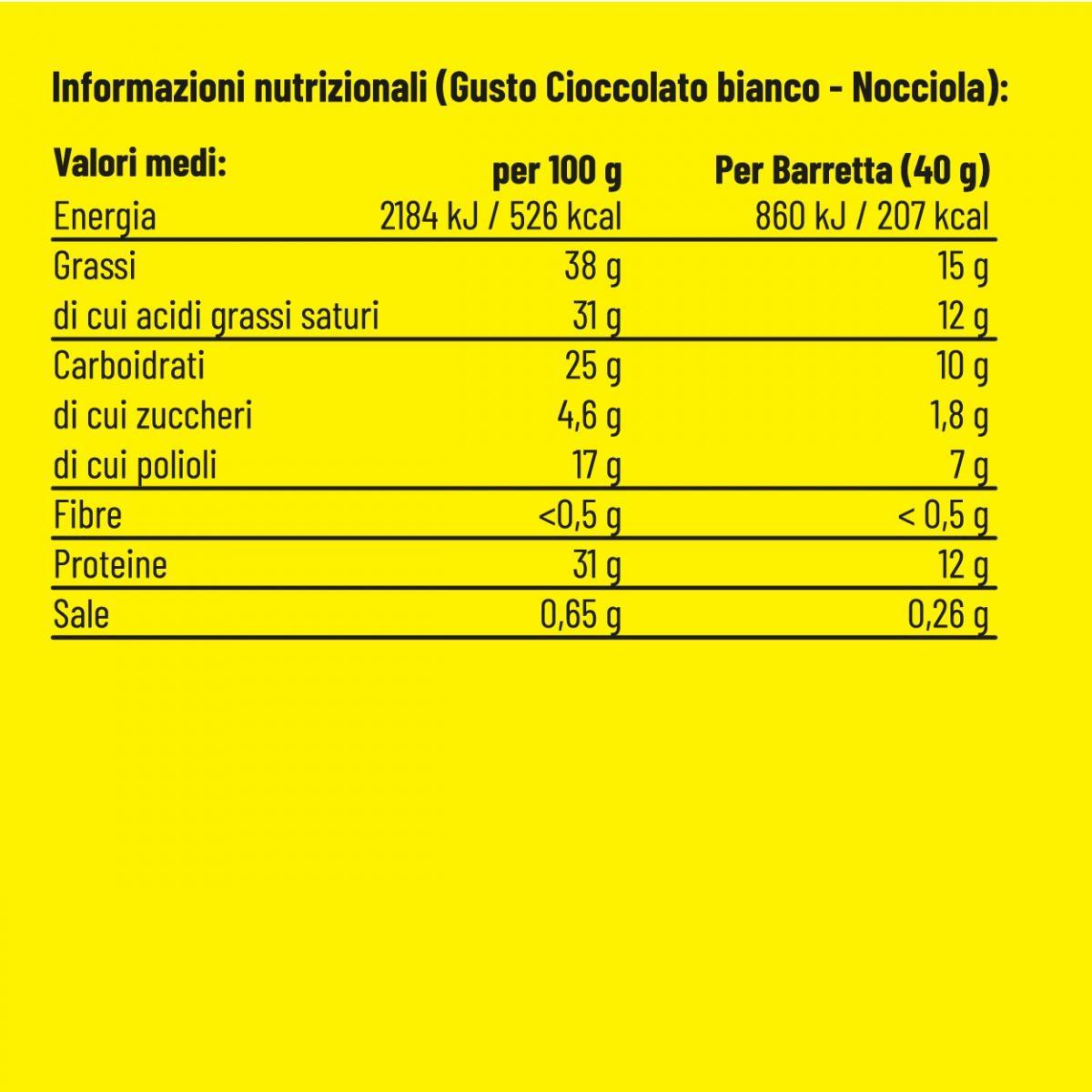 proaction proaction crispy bar 40 g white hazelnut - foto 2