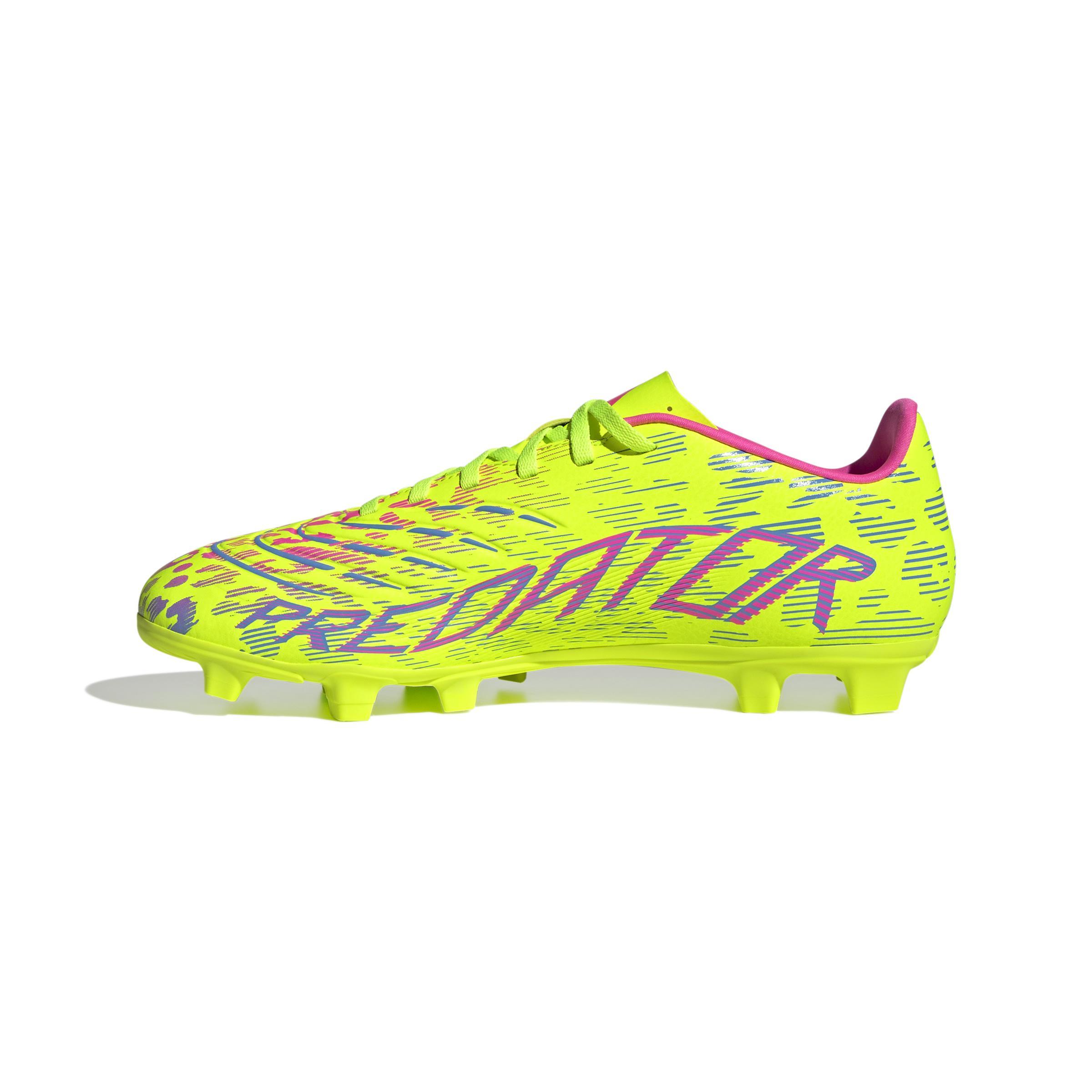 adidas adidas scarpa predator club fg/mg - lucid lemon/blue fusion - foto 4