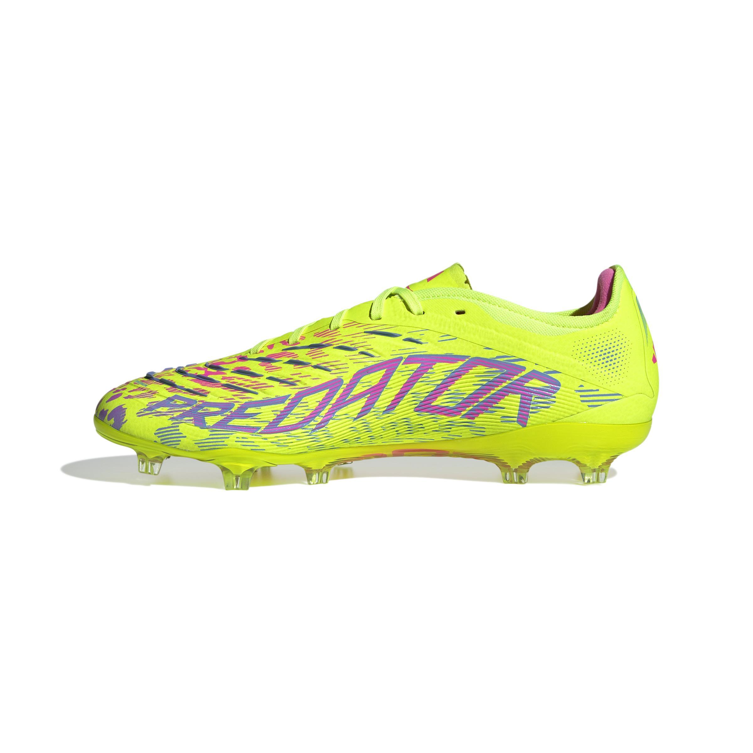 adidas adidas scarpa predator pro fg - lucid lemon/blue fusion - foto 4