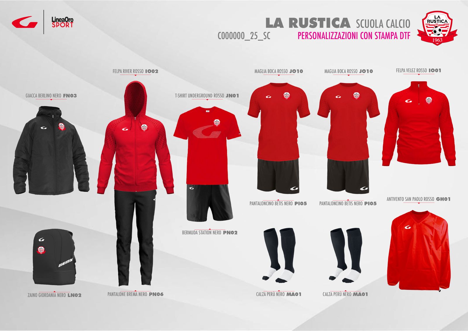 LA RUSTICA 2025 SET SCUOLA CALCIO - XXS