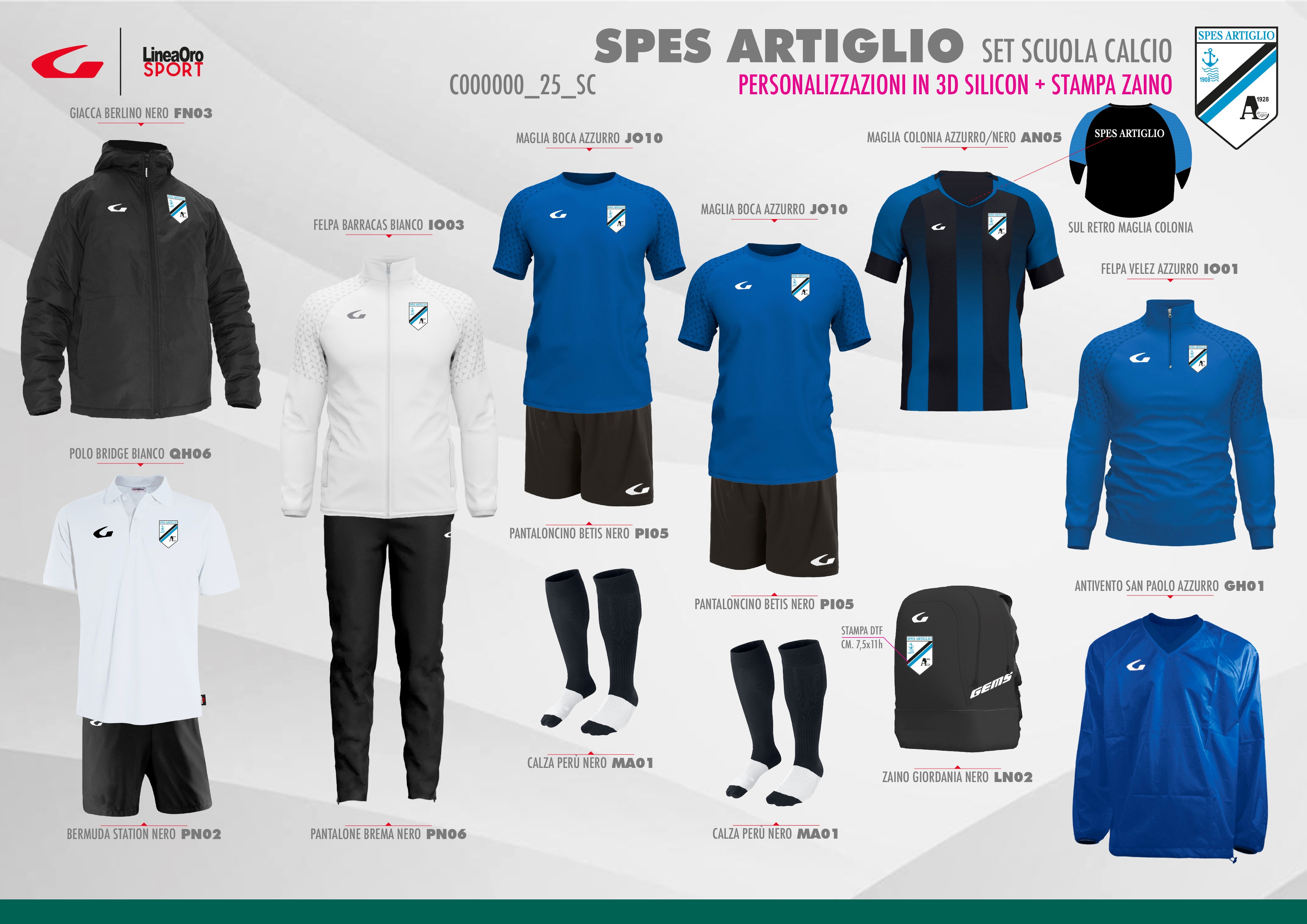 SPES ARTIGLIO 2025 SET SCUOLA CALCIO - YYS