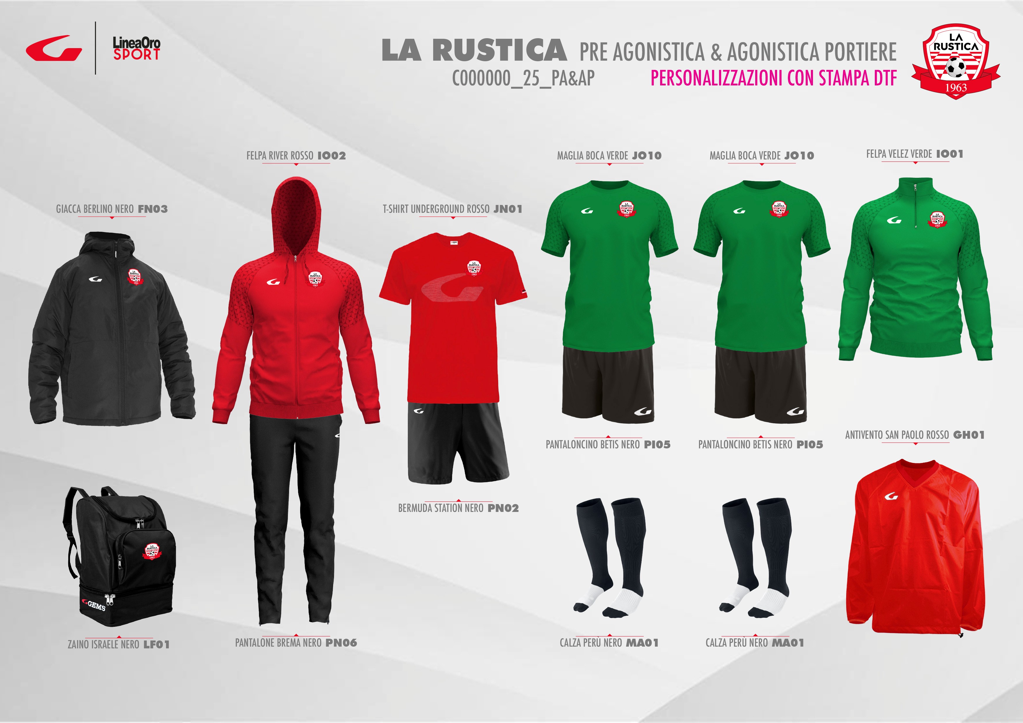 LA RUSTICA 2025 SET PRE-AGONISTICA & AGONISTICA PORTIERE - XL