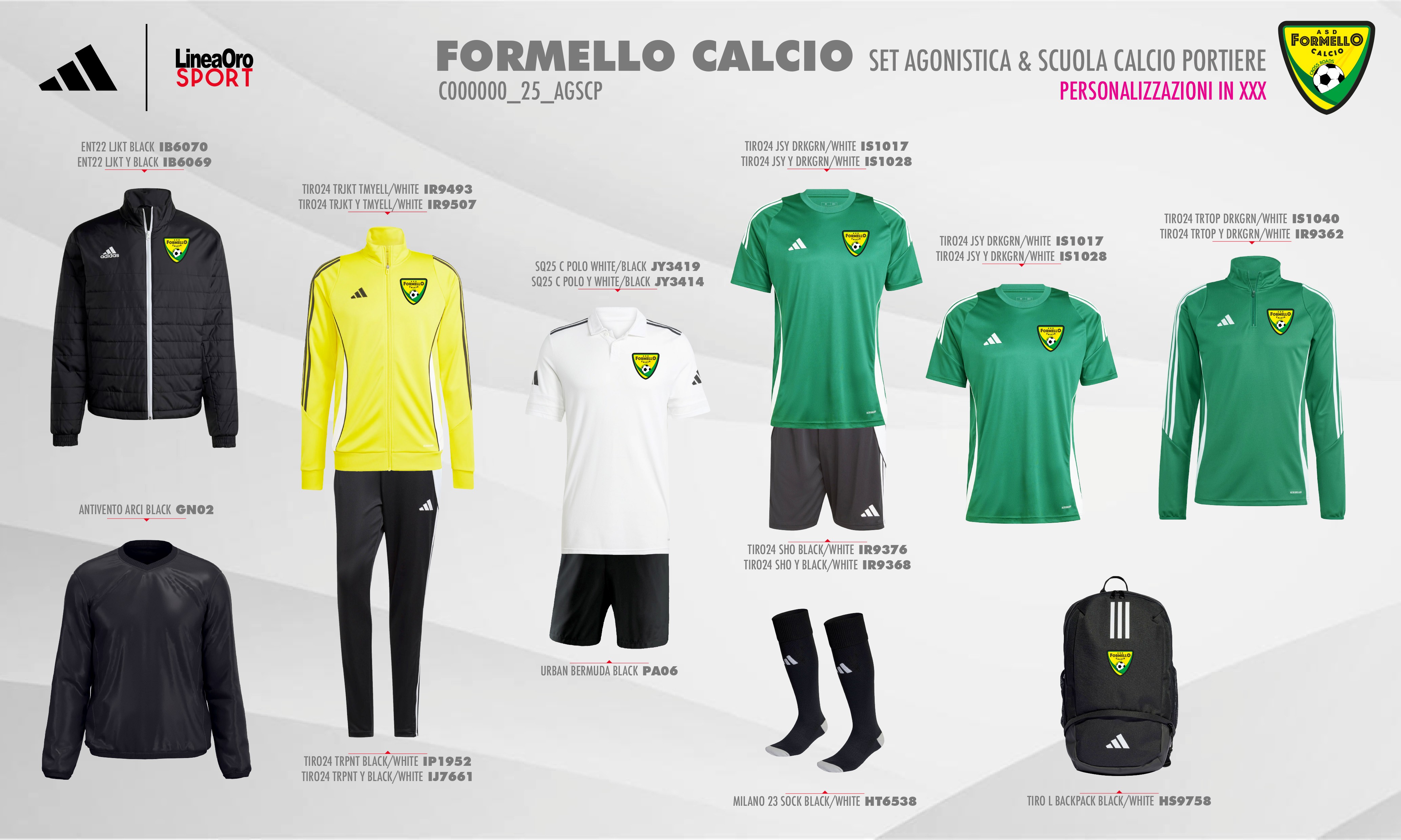 FORMELLO CALCIO 2025 SET AGONISTICA & SCUOLA CALCIO PORTIERE - 116
