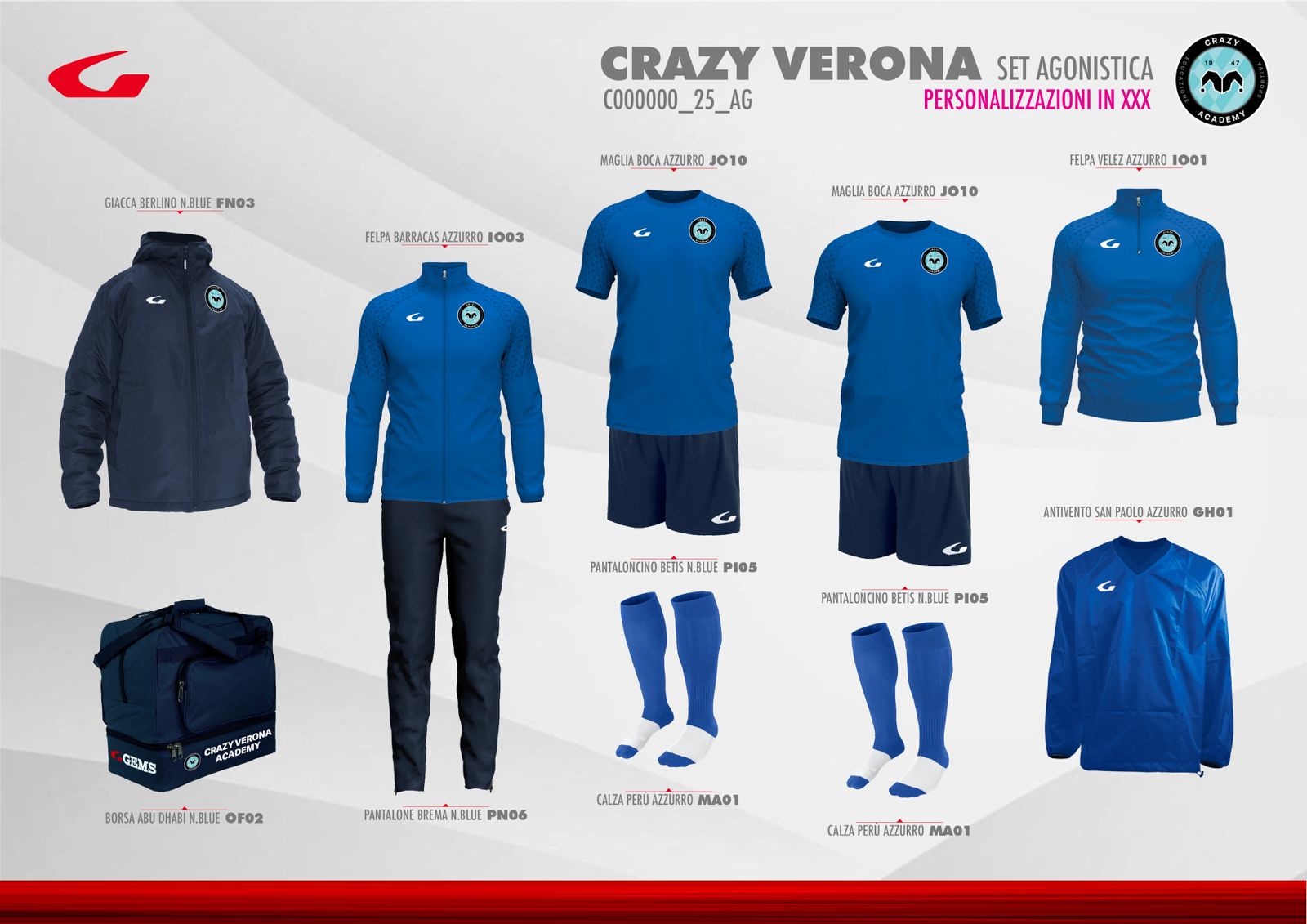 CRAZY VERONA 2025 SET AGONISTICA - L