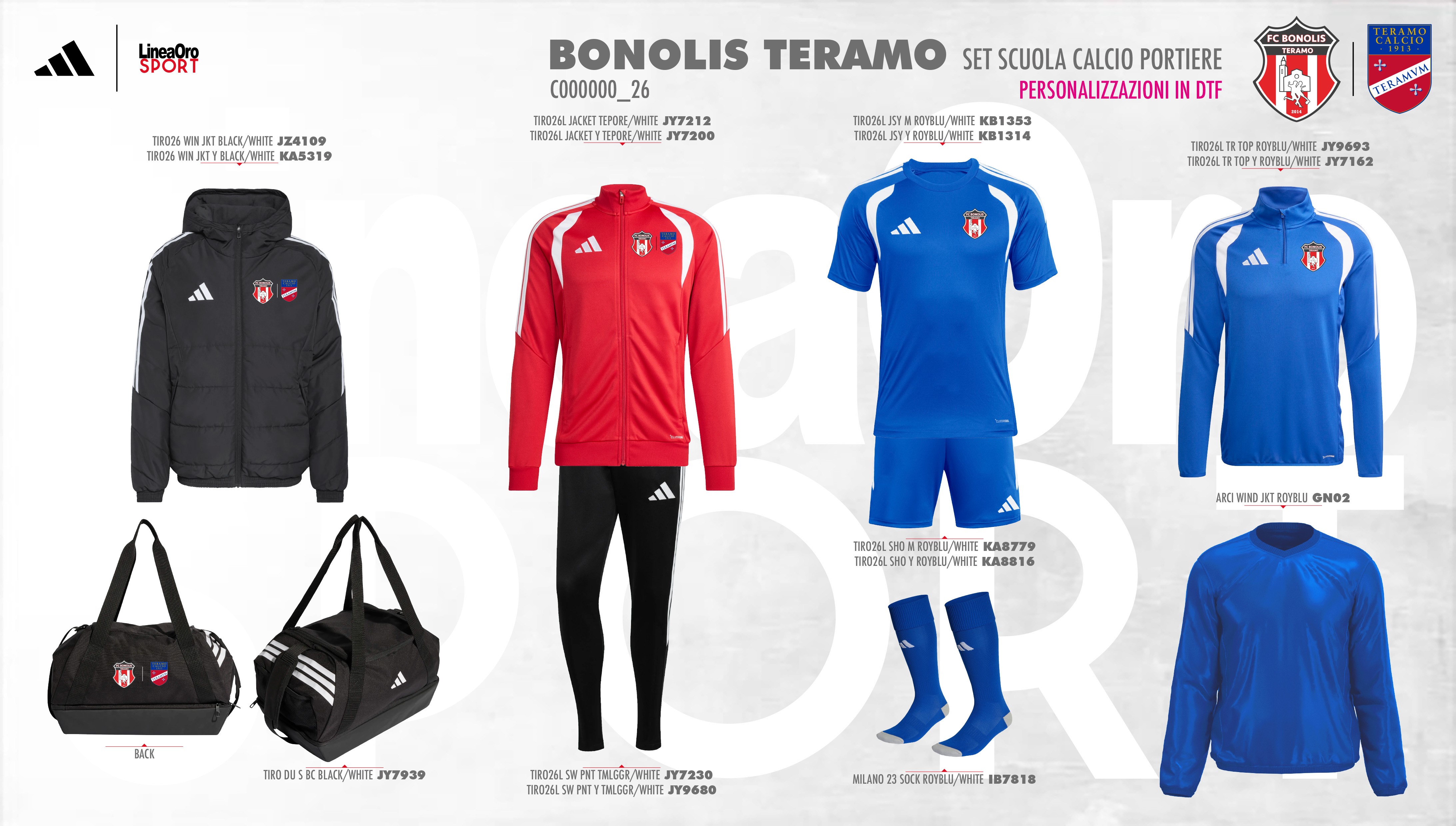 FC BONOLIS TERAMO 2026 SET SCUOLA CALCIO PORTIERE - 116