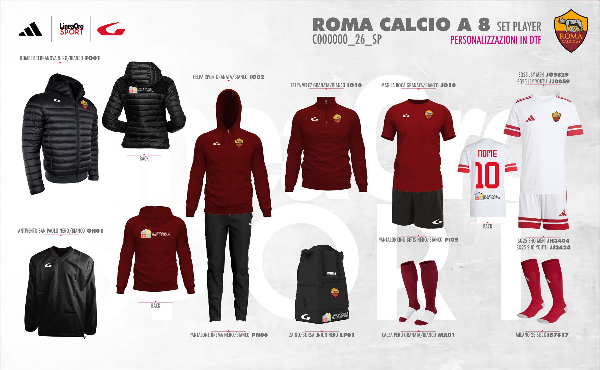 ROMA CALCIO A 8  2026 SET AGONISTICA E SCUOLA CALCIO - S