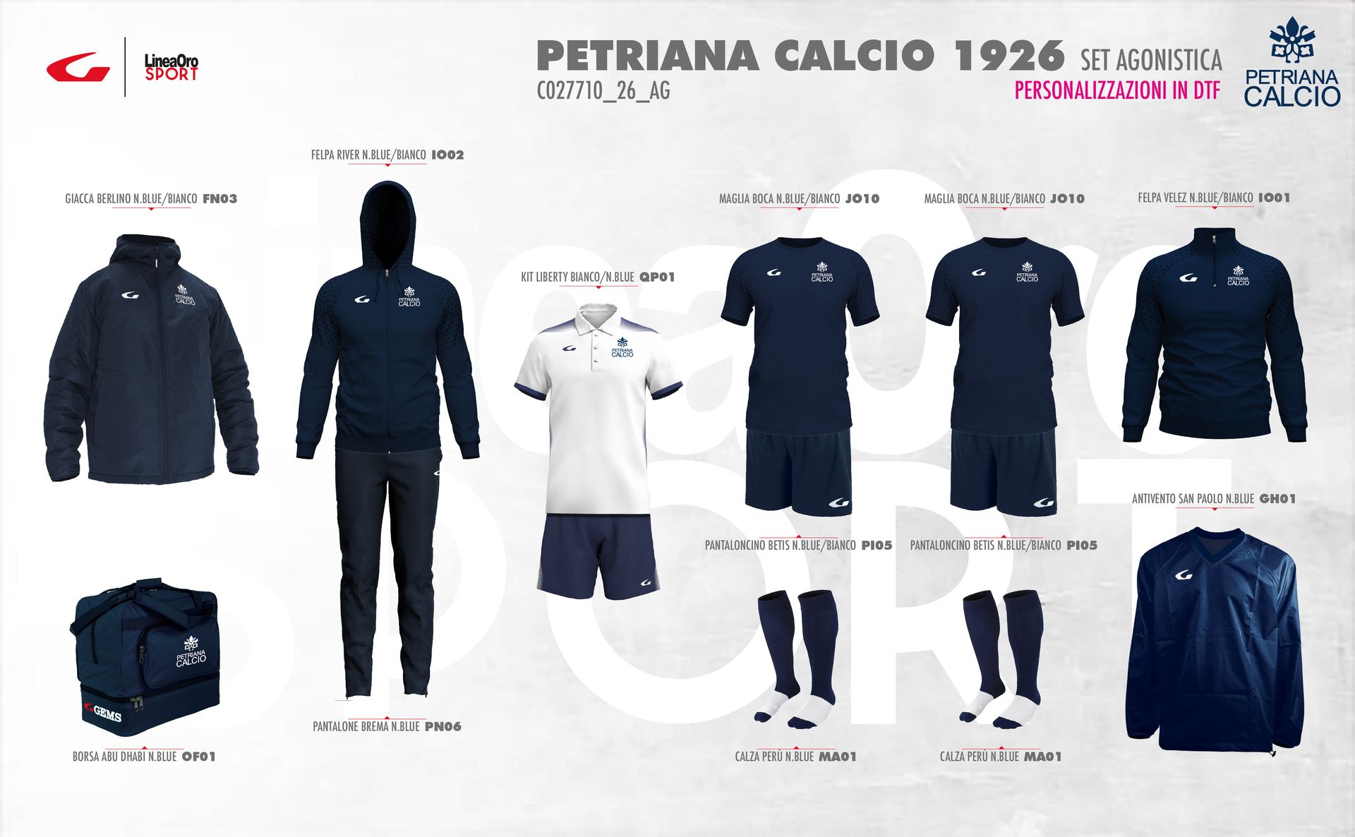PETRIANA CALCIO 2026 SET AGONISTICA - XL