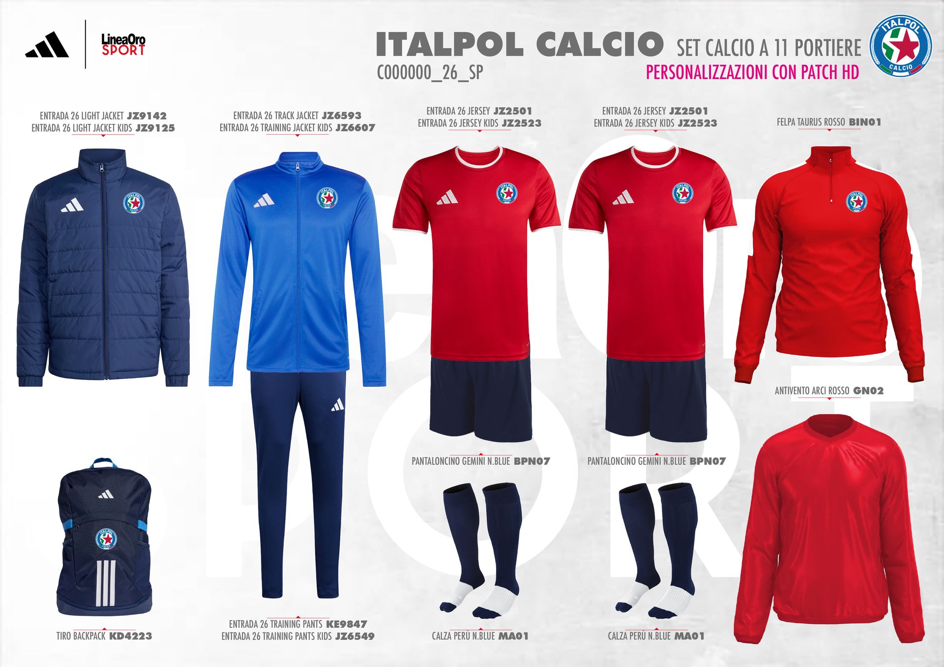 ITALPOL CALCIO 2026 SET PORTIERE C11 BAMBINO - 7/8 A