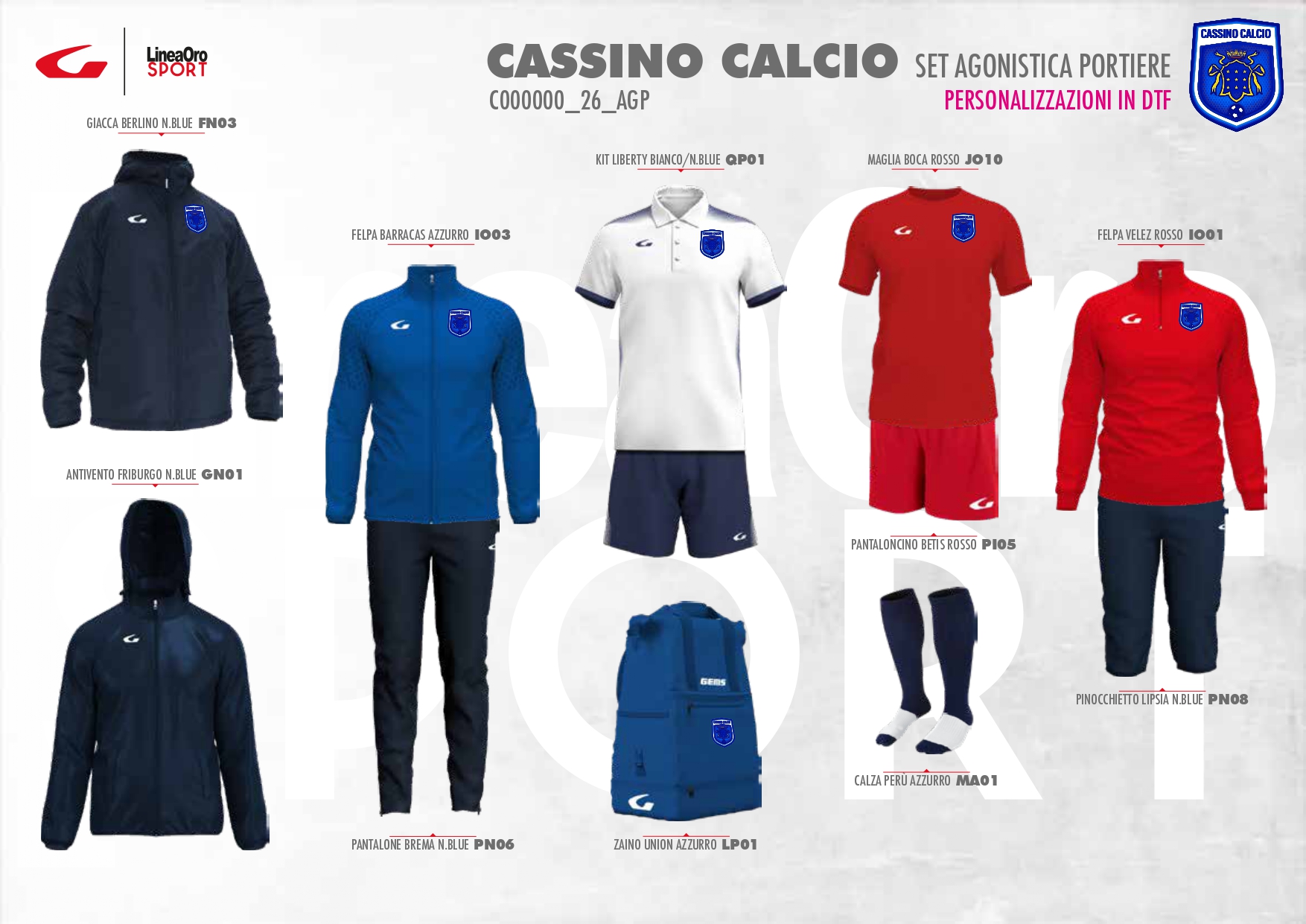 CASSINO CALCIO 2026 SET AGONISTICA PORTIERE - L