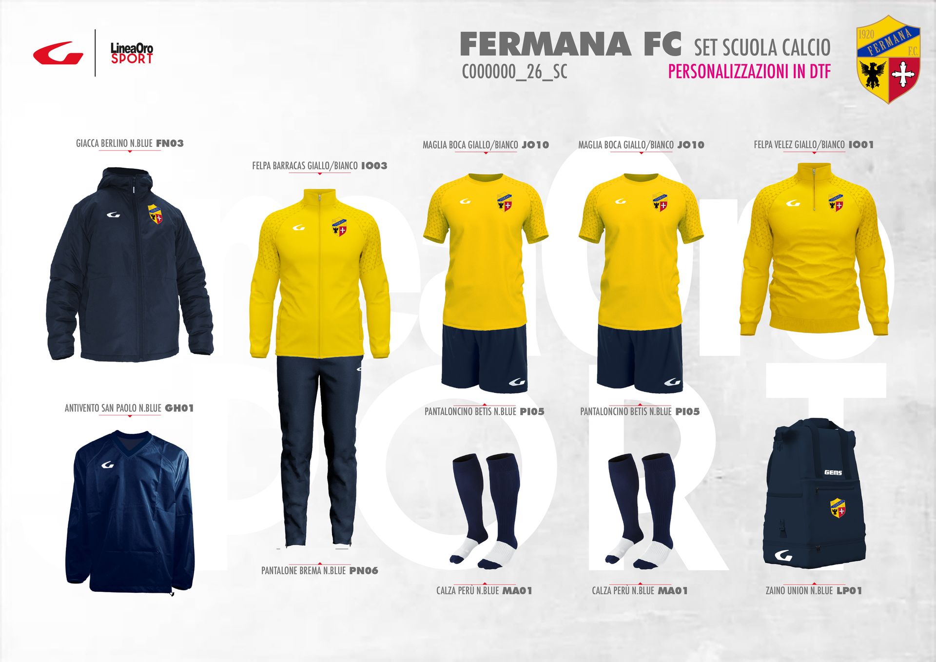 FERMANA FC 2026 SET SCUOLA CALCIO - XS
