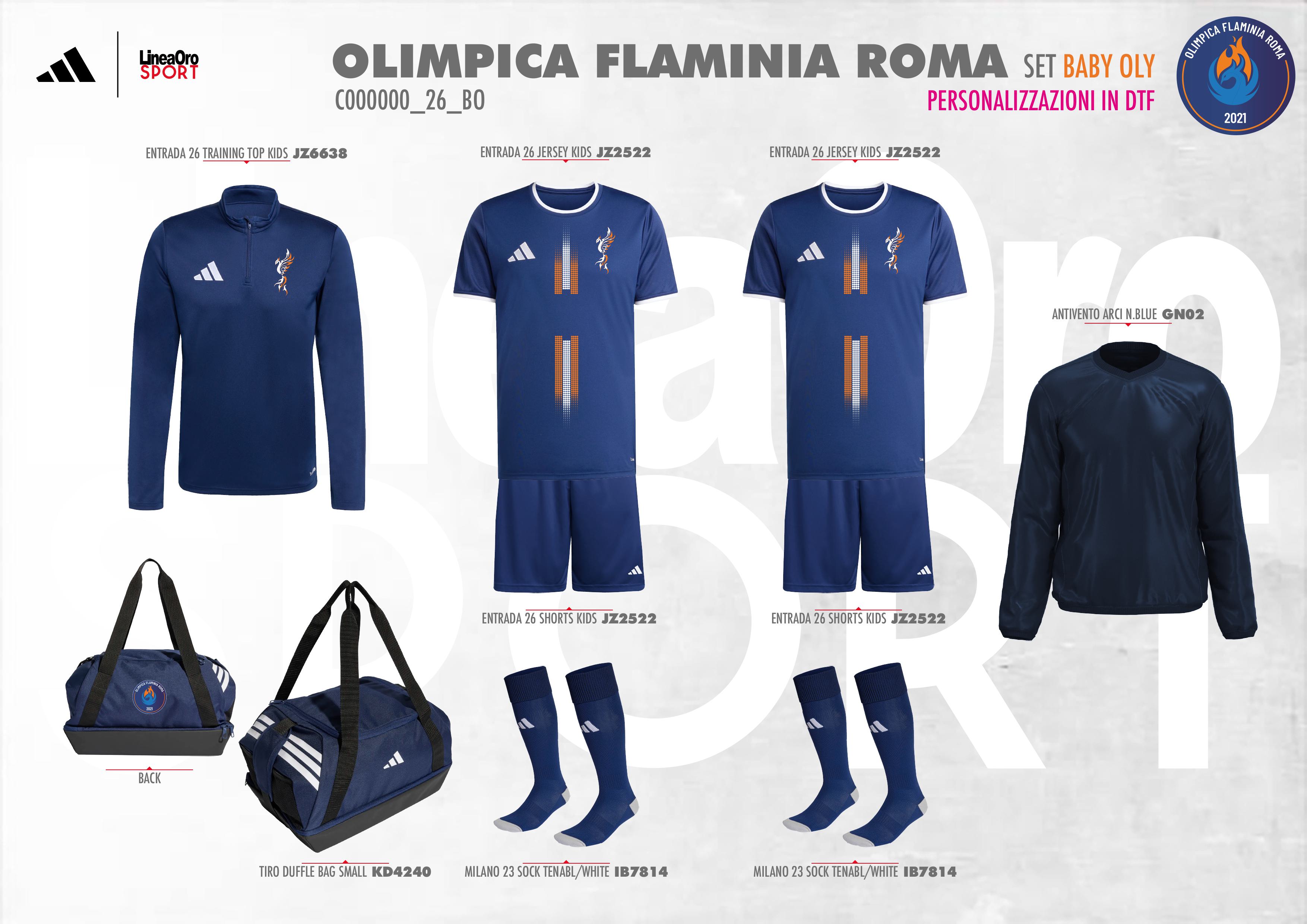 OLIMPICA FLAMINIA ROMA 2026 SET BABY FLA - 7-8 ANNI