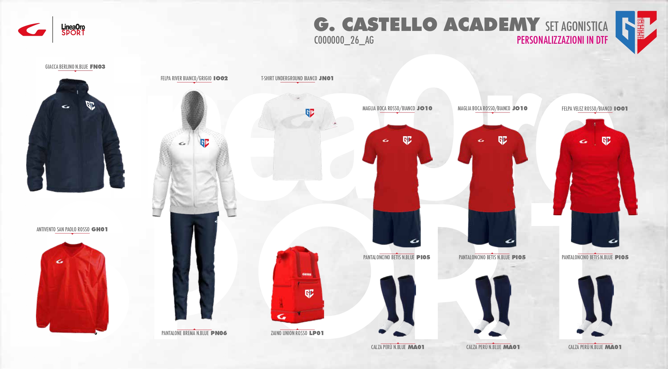 A.S.D. ACADEMY G. CASTELLO 2026 SET AGONISTICA - L