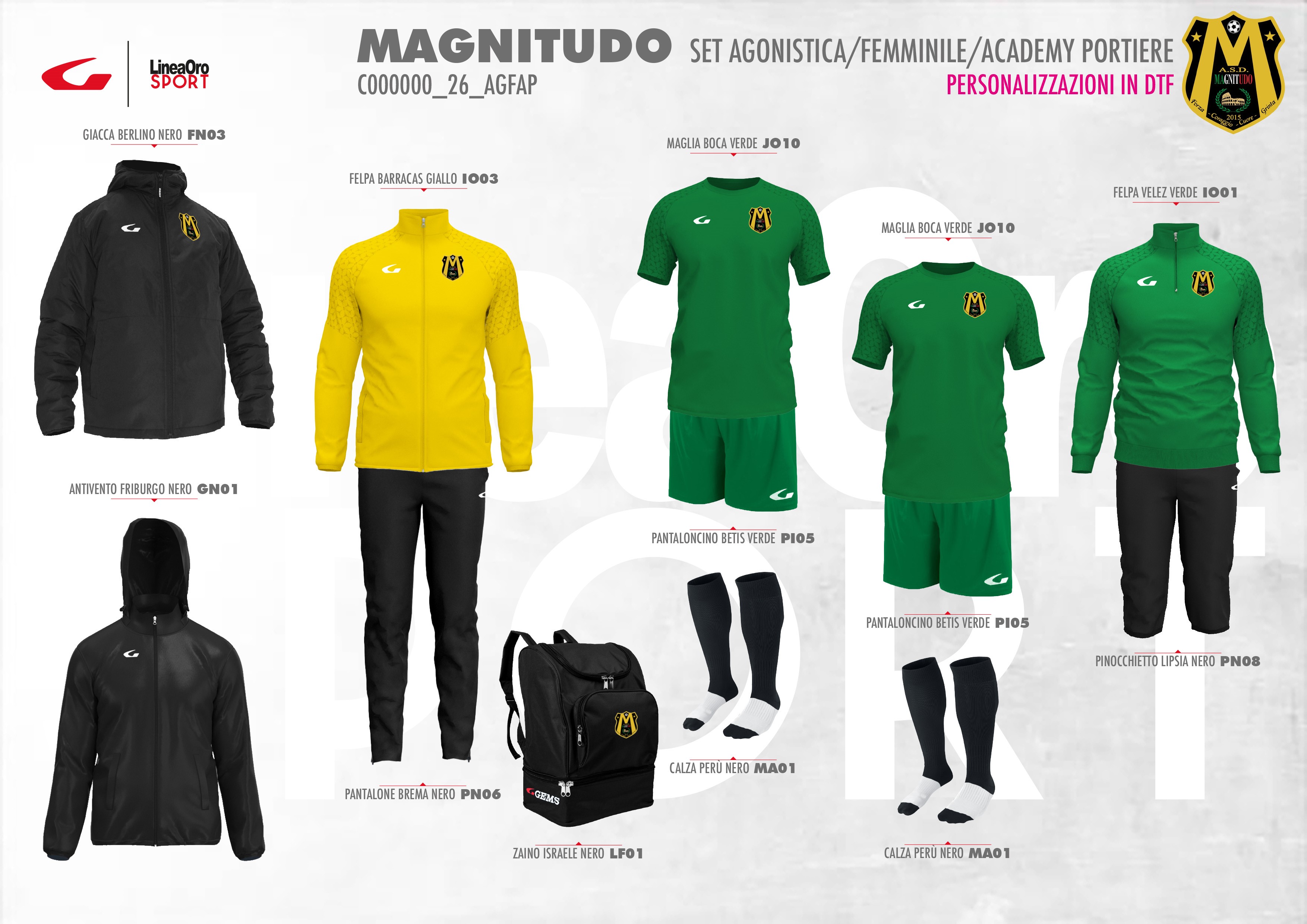 A.S.D. MAGNITUDO FCCG 2026 SET AGONISTICA_FEMMINILE_ACADEMY PORTIERE - XXL