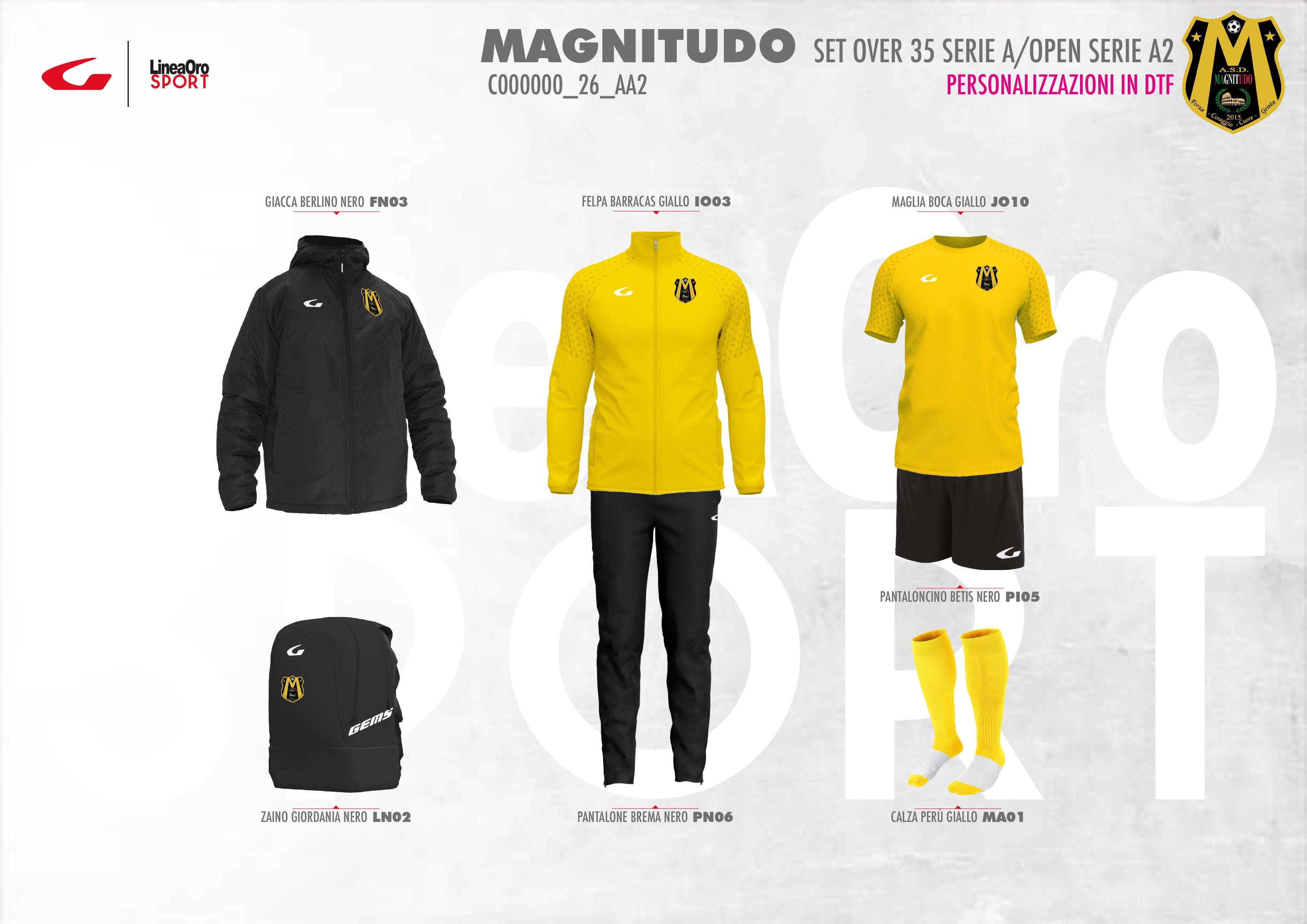 A.S.D. MAGNITUDO FCCG 2026 SET OVER 35 SERIE A/OPEN SERIE A2 - XS