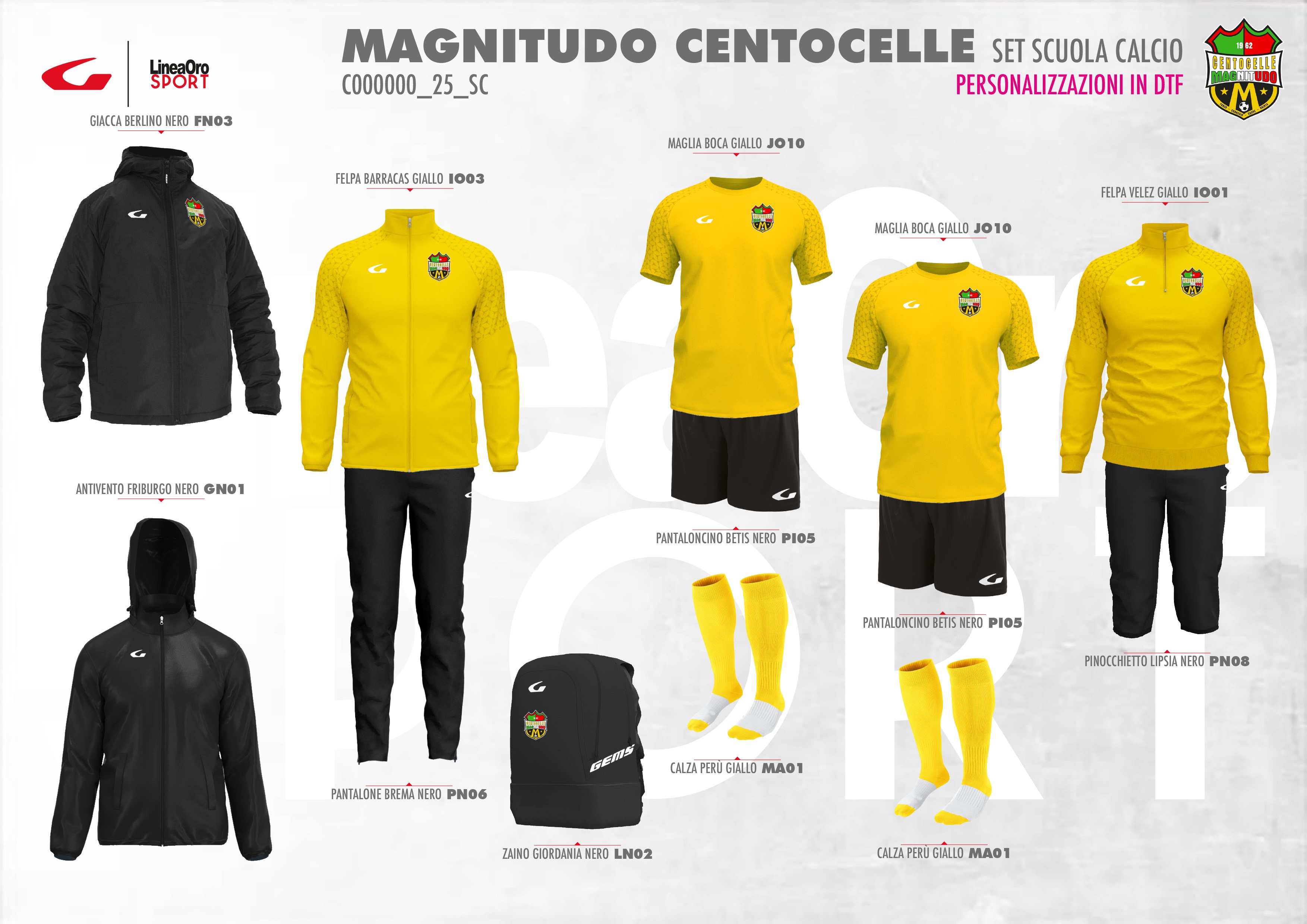 MAGNITUDO CENTOCELLE 2026 SET SCUOLA CALCIO - XS