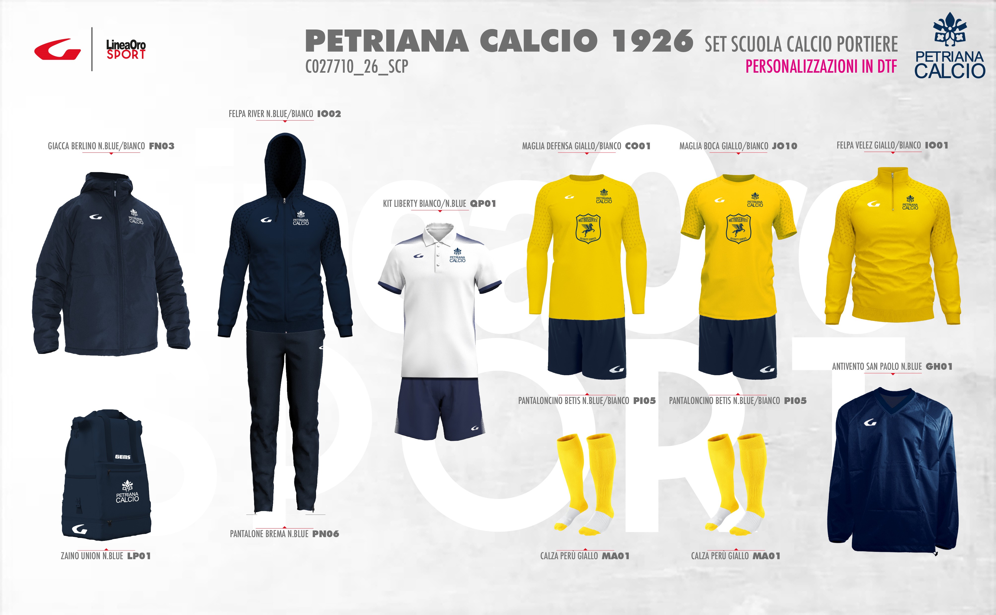 PETRIANA CALCIO 2026 SET SCUOLA CALCIO PORTIERE - L