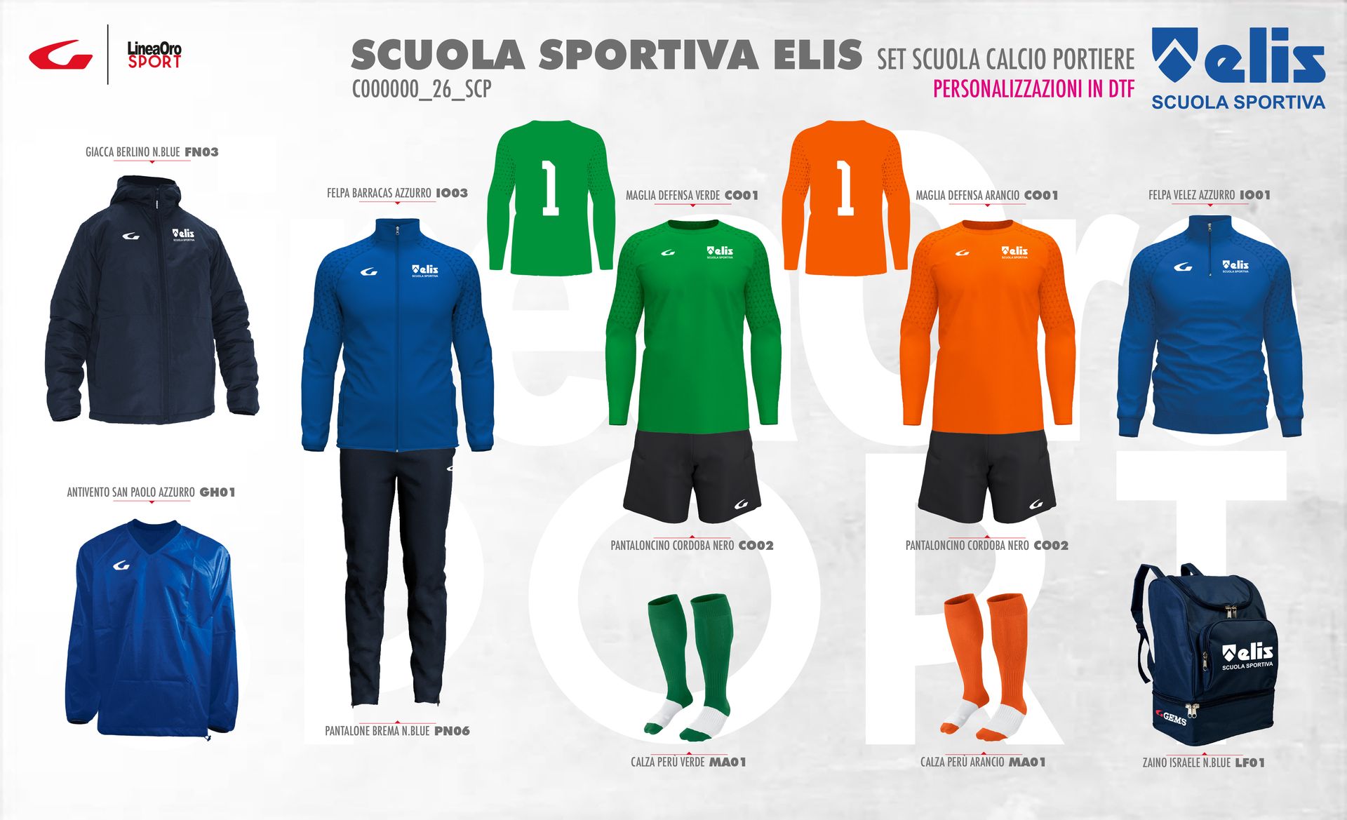 SCUOLA SPORTIVA ELIS 26 SET SCUOLA CALCIO PORTIERE - M