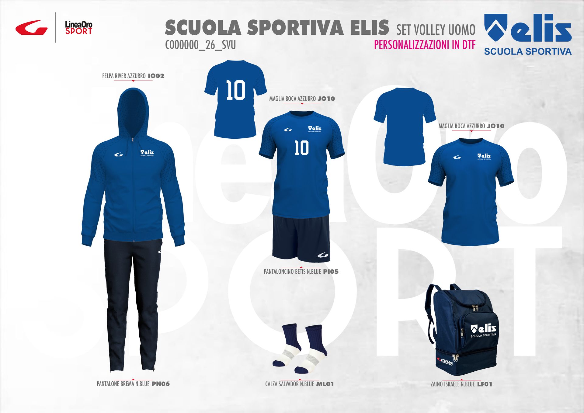 SCUOLA SPORTIVA ELIS 26 SET VOLLEY MASCHILE - XS