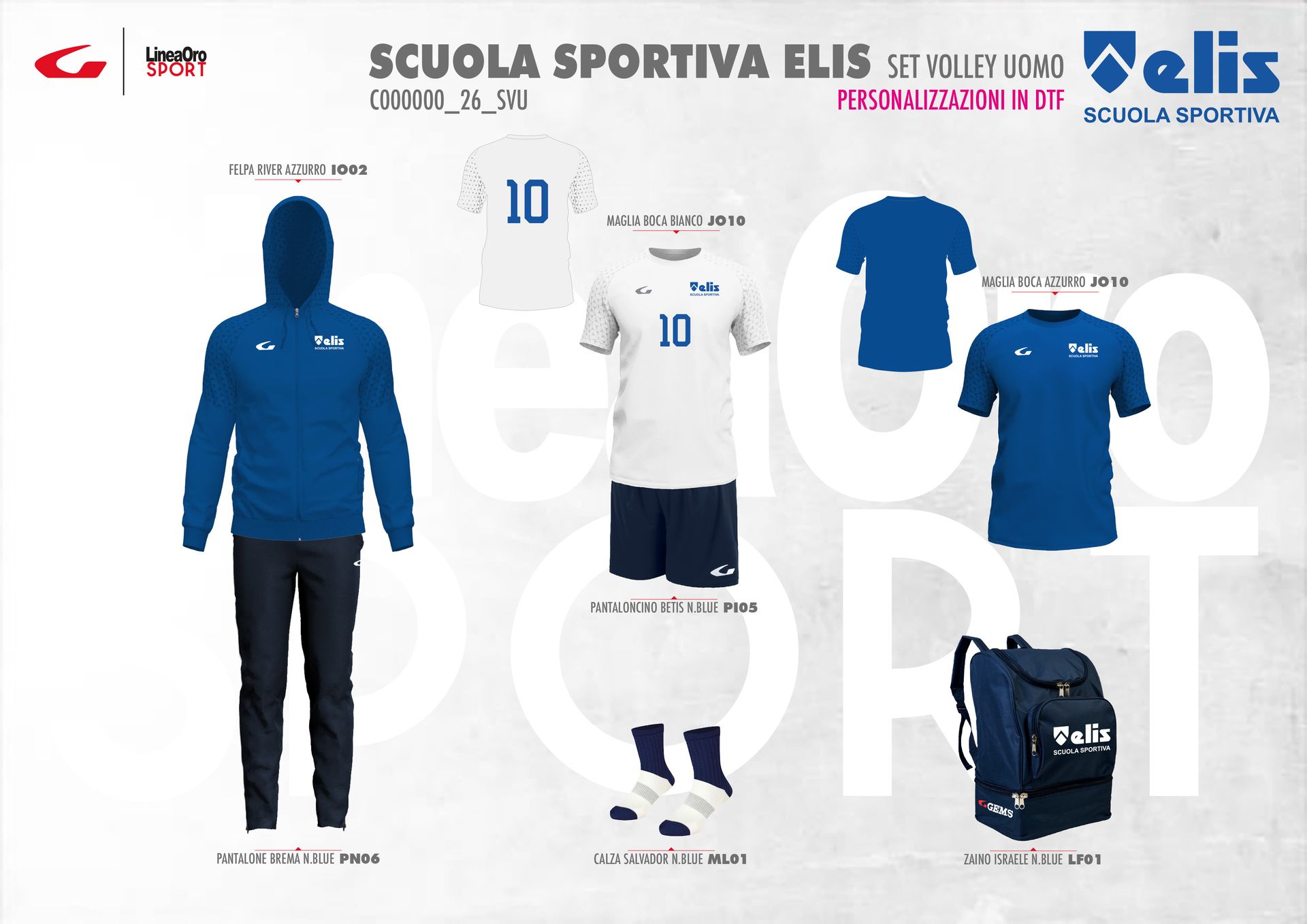SCUOLA SPORTIVA ELIS 26 SET VOLLEY MASCHILE LIBERO - L