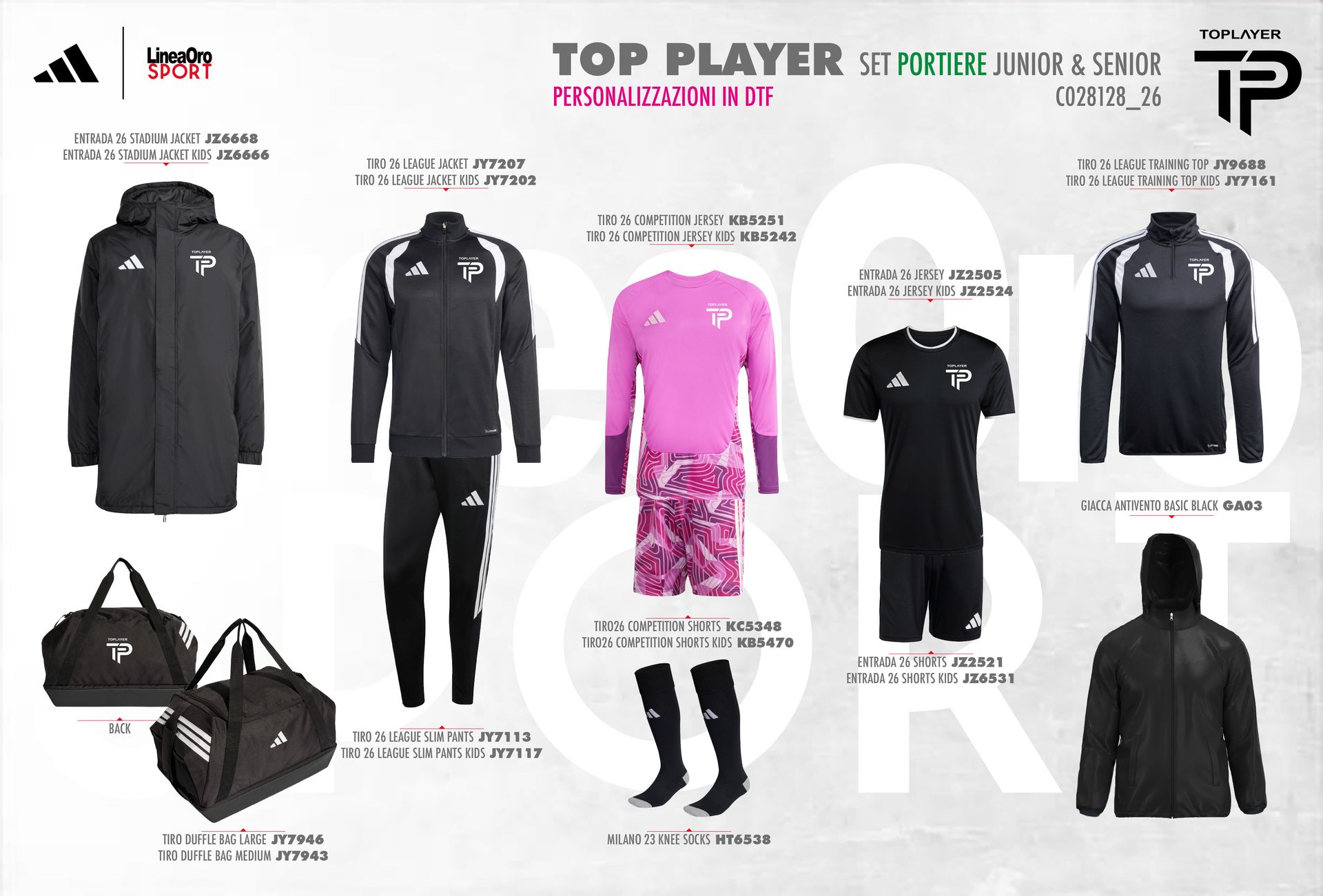 ASD TOP PLAYER SOCCER ACADEMY 2026 SET PORTIERE SR - XL