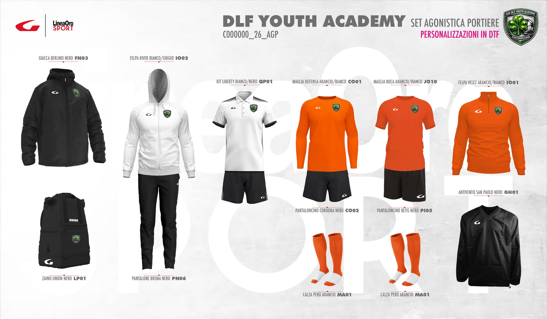 ASD DLF YOUTH ACADEMY 2026 SET AGONISTICA PORTIERE - XL