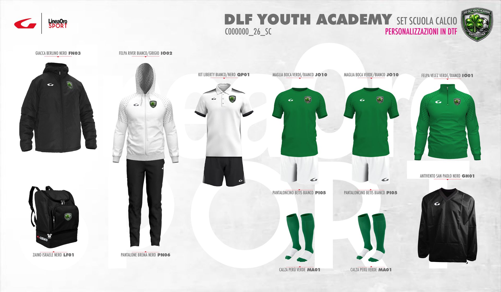 ASD DLF YOUTH ACADEMY 2026 SET SCUOLA CALCIO - YS