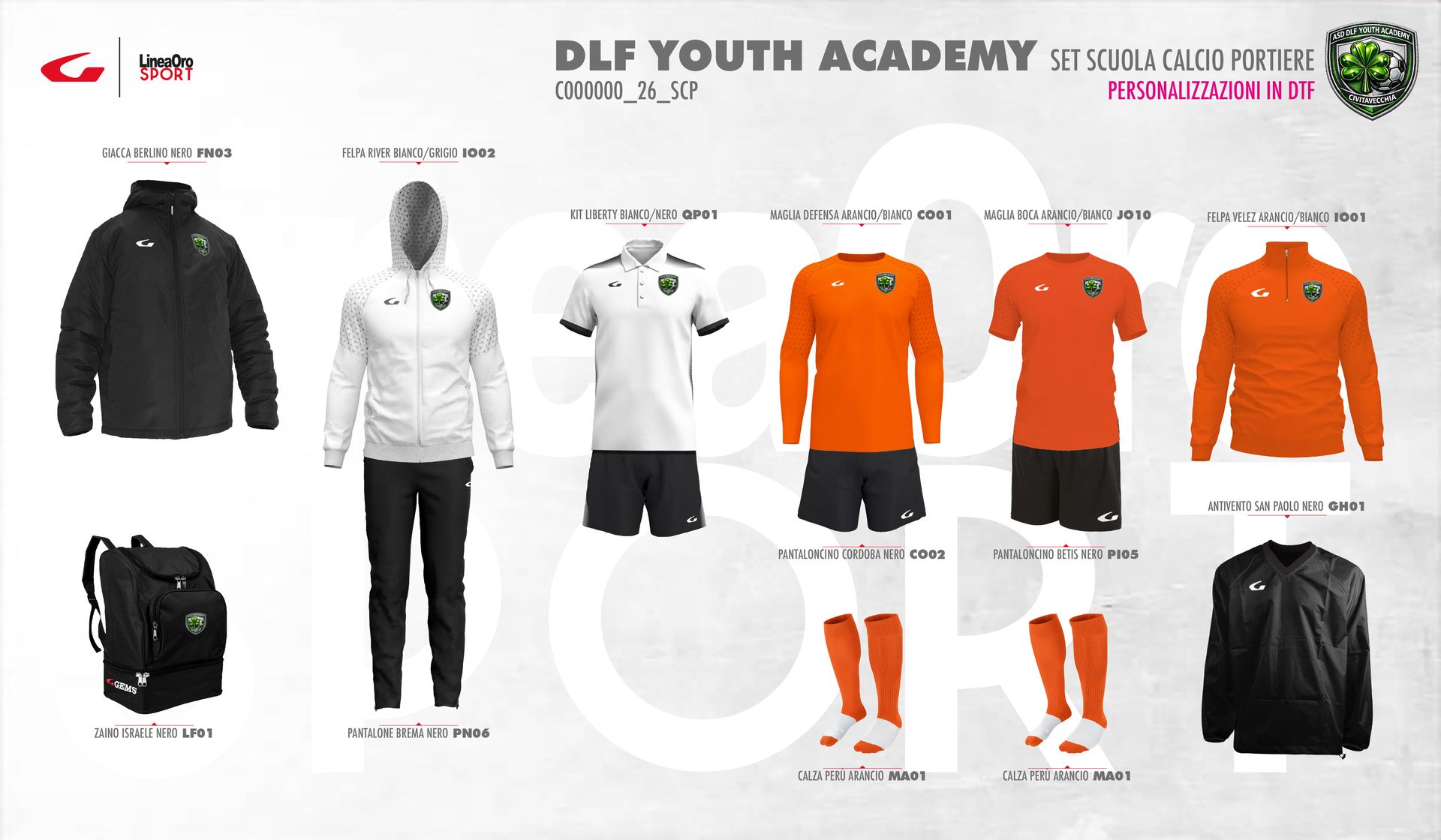 ASD DLF YOUTH ACADEMY 2026 SET SCUOLA CALCIO PORTIERE - L