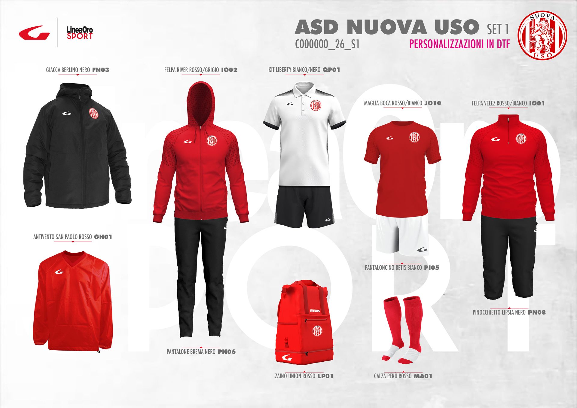 NUOVA USO ASD 2026 SET CALCIO - YL