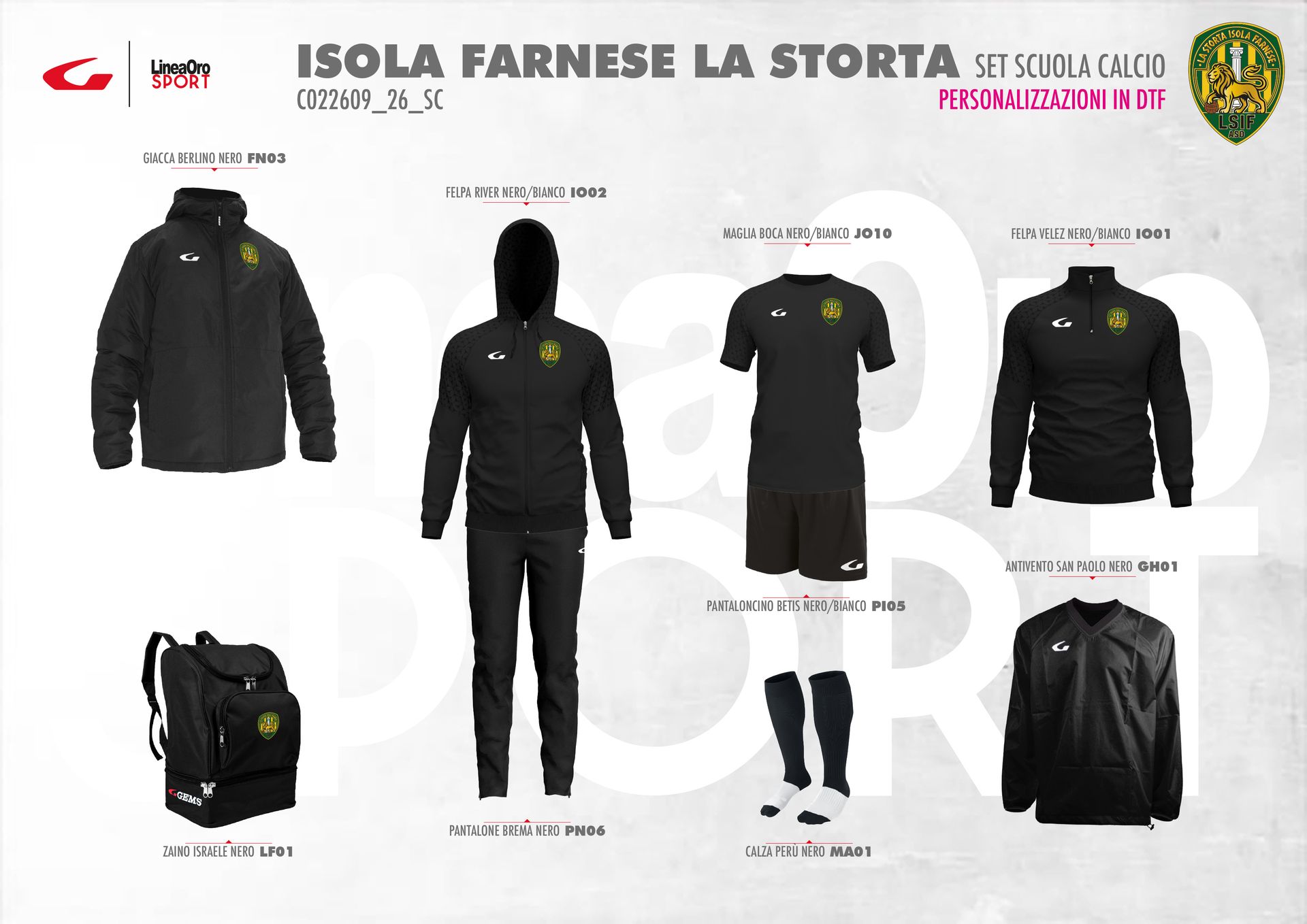 ASD ISOLA FARNESE LA STORTA 2026 SET SCUOLA CALCIO - S