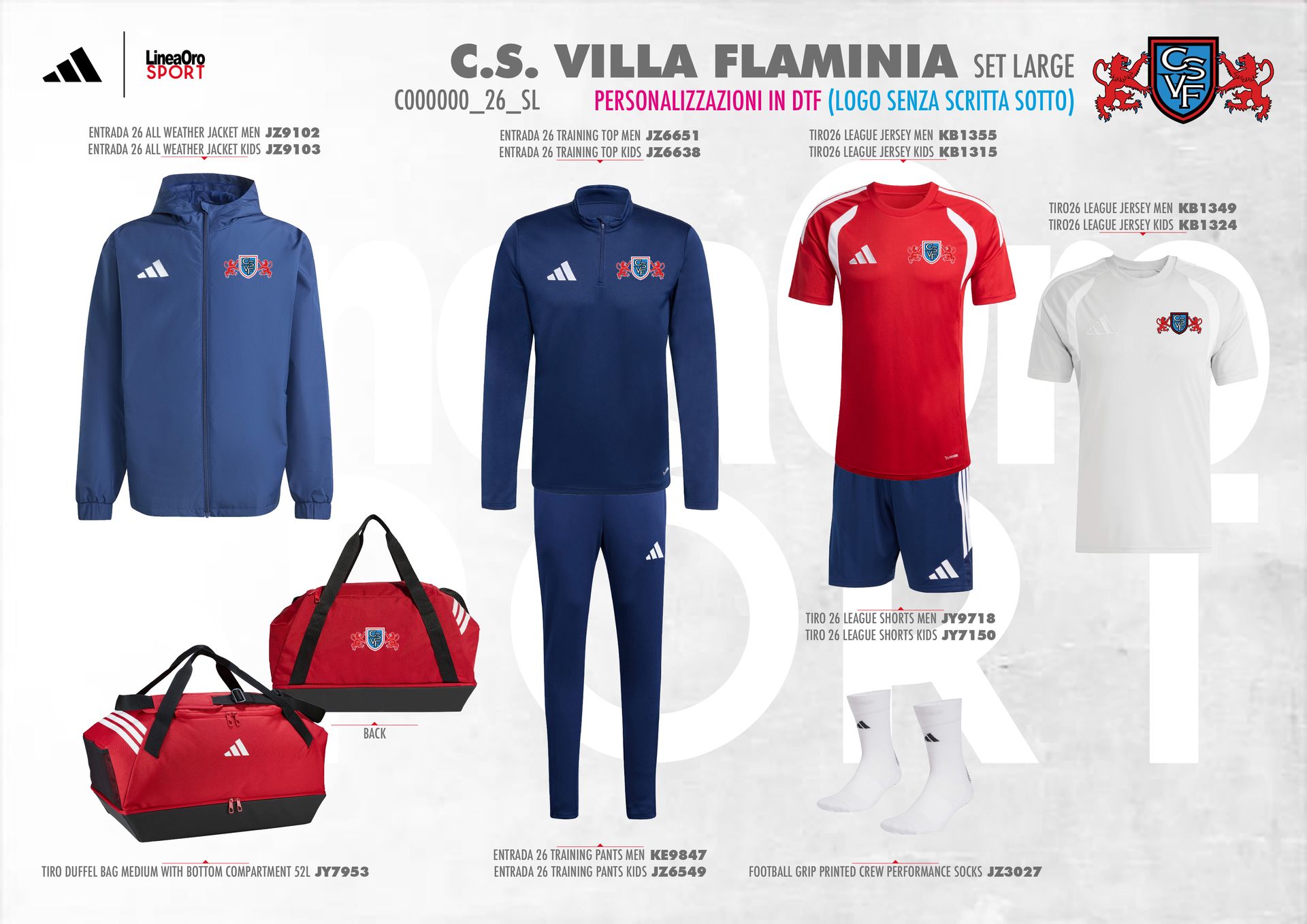 ASD VILLA FLAMINIA 2026 SET LARGE - XXL